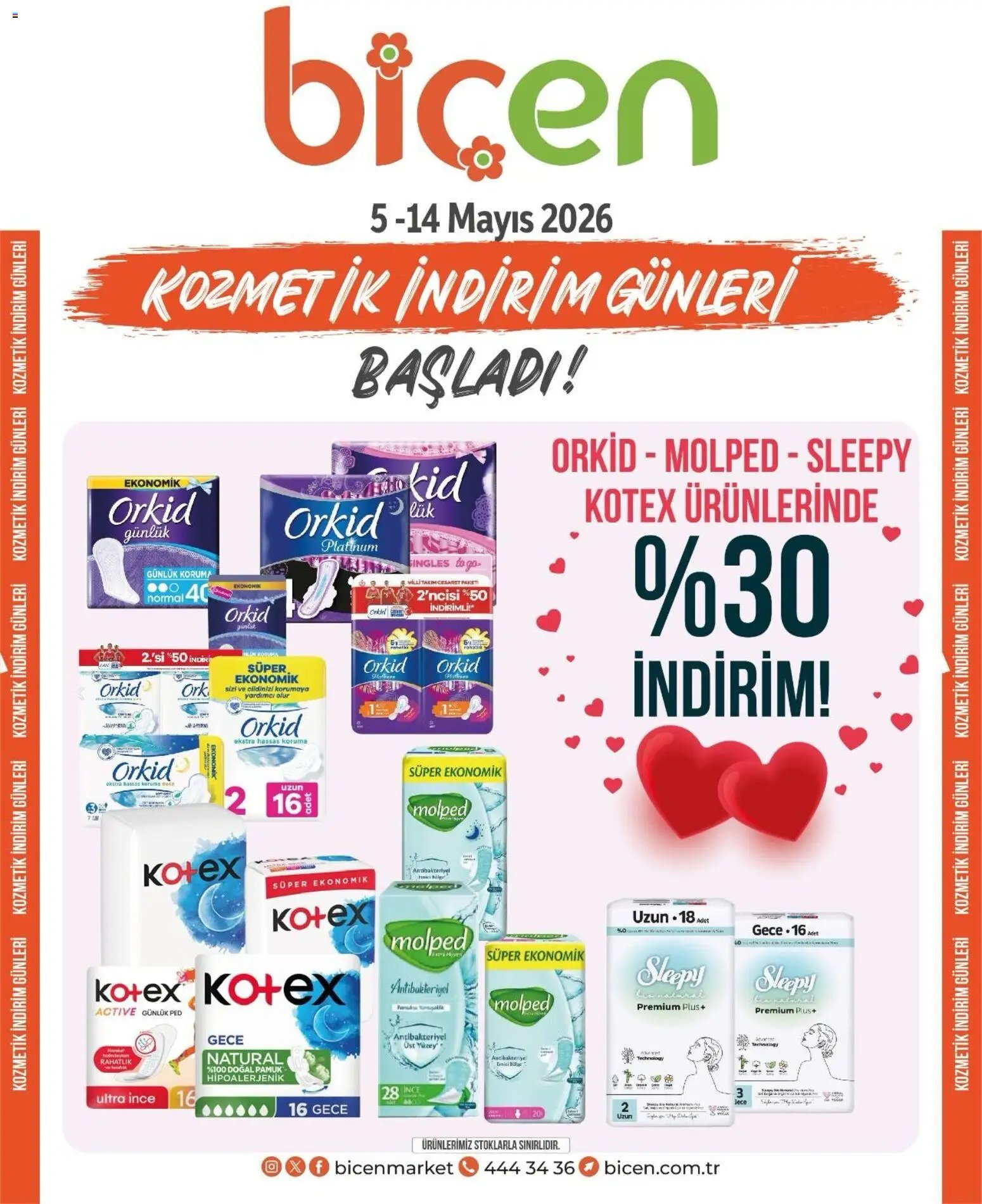 Biçen Market - Kozmetik indirim günleri