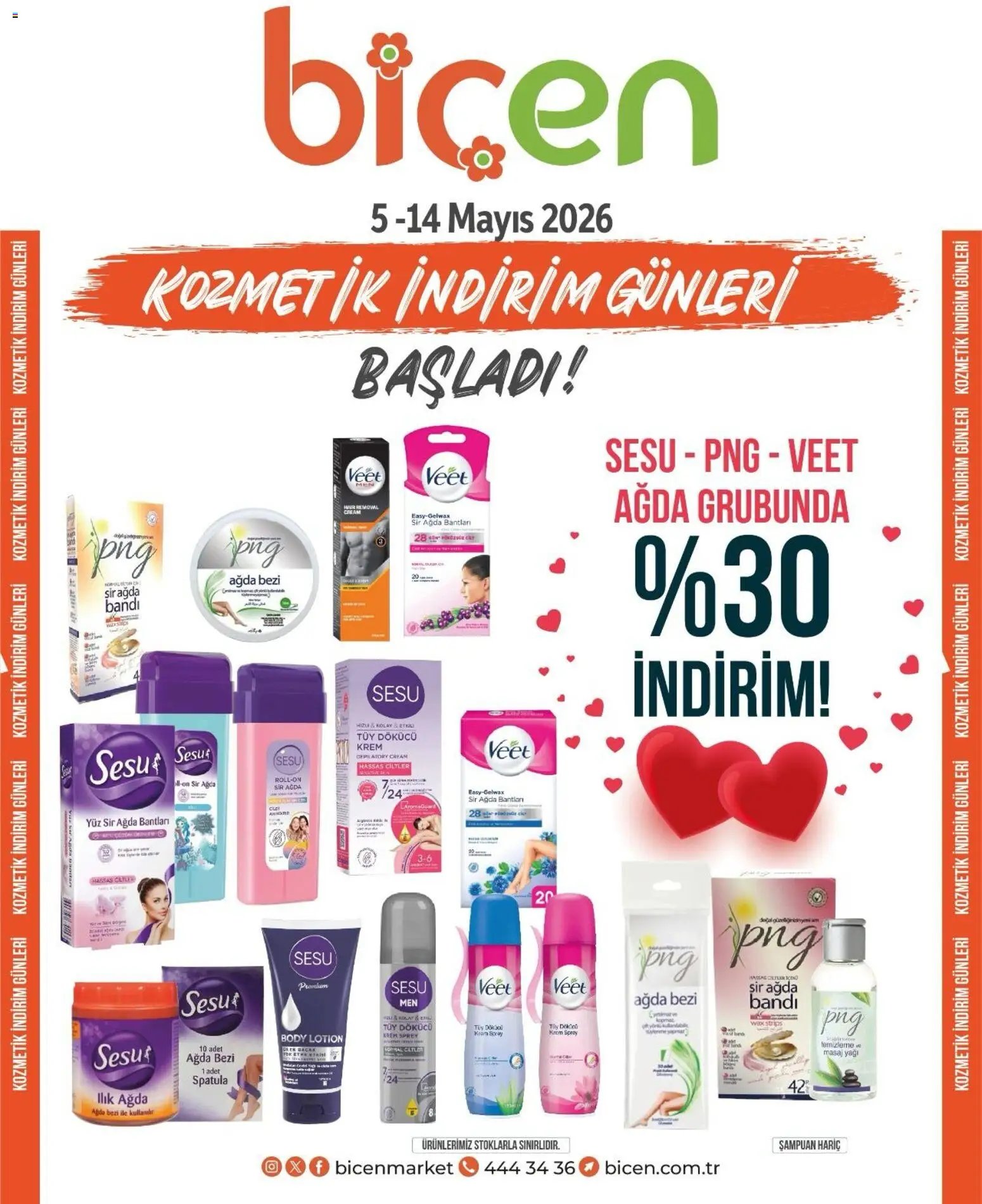 Biçen Market - Kozmetik indirim günleri