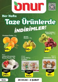 Onur Market Taze Ürünlerde İndirimler - Bursa