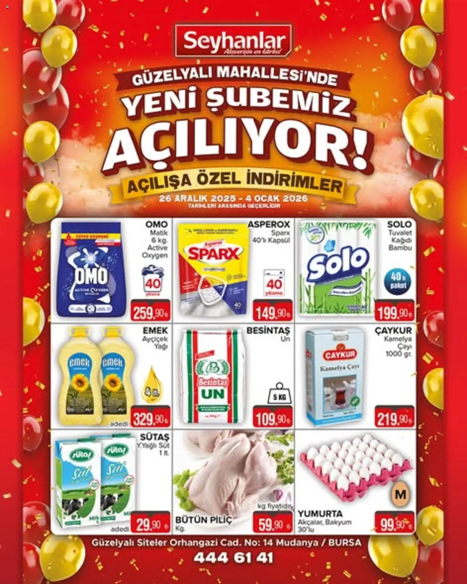 Seyhanlar Market Yeni Şubemiz Güzelyalı Mahallesi'nde Açılıyor