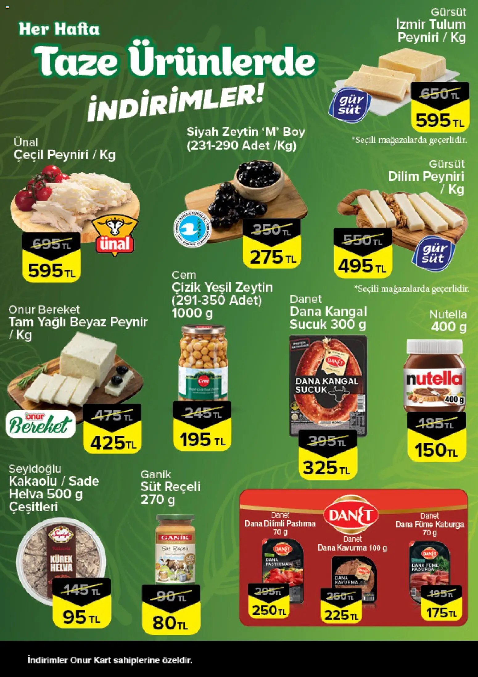 Onur Market - Taze Ürünlerde İndirimler - Trakya