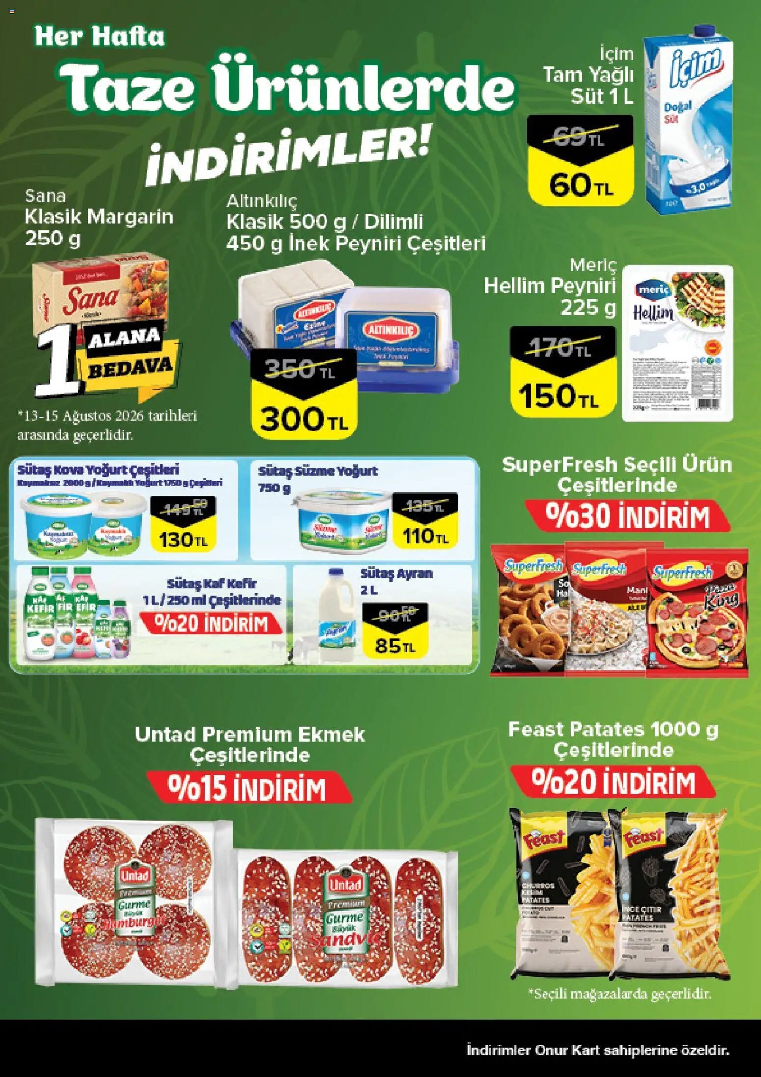 Onur Market - Taze Ürünlerde İndirimler - Trakya