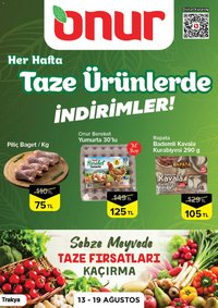 Onur Market - Taze Ürünlerde İndirimler - Trakya