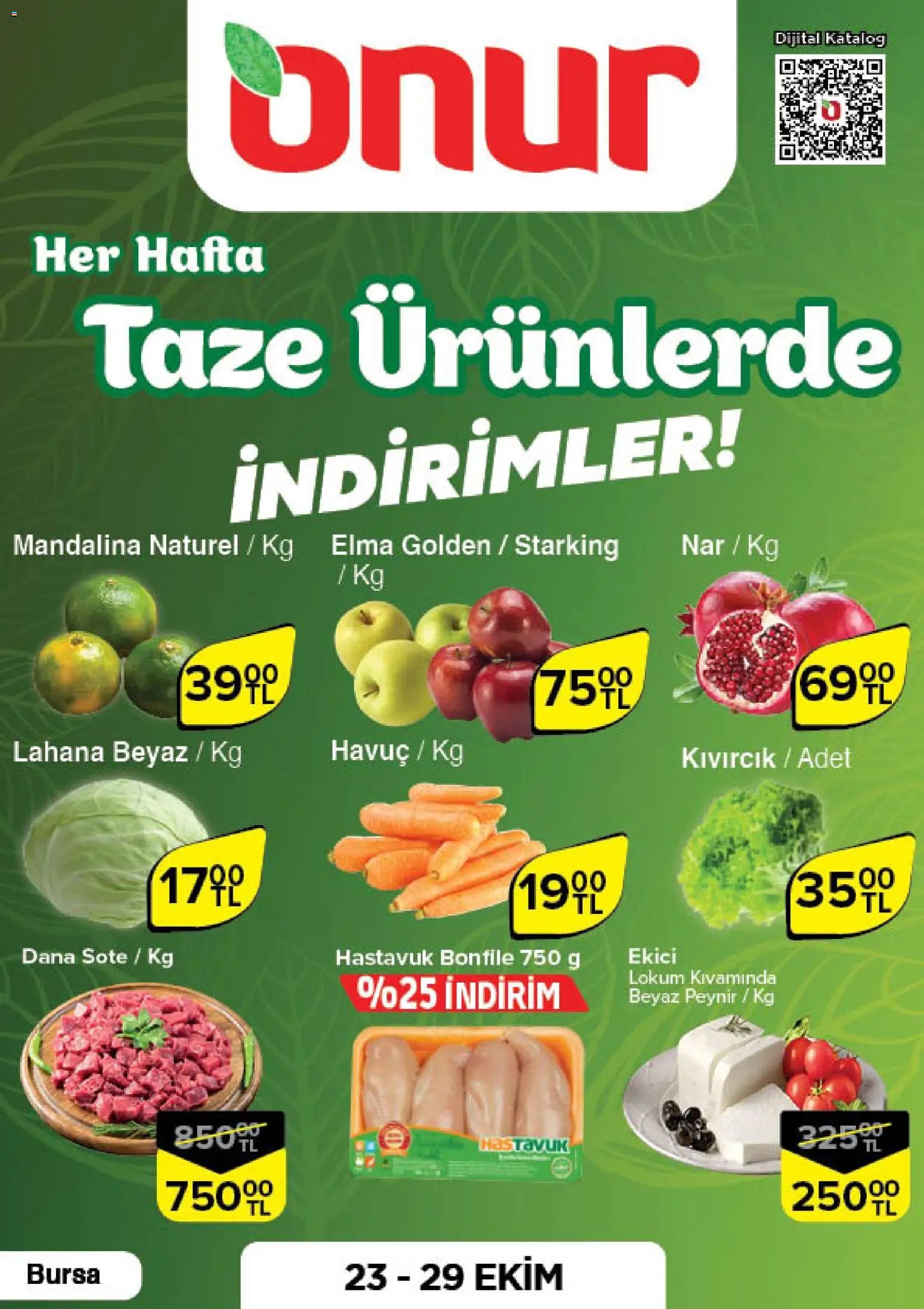 Onur Market Taze Ürünlerde İndirimler - Bursa