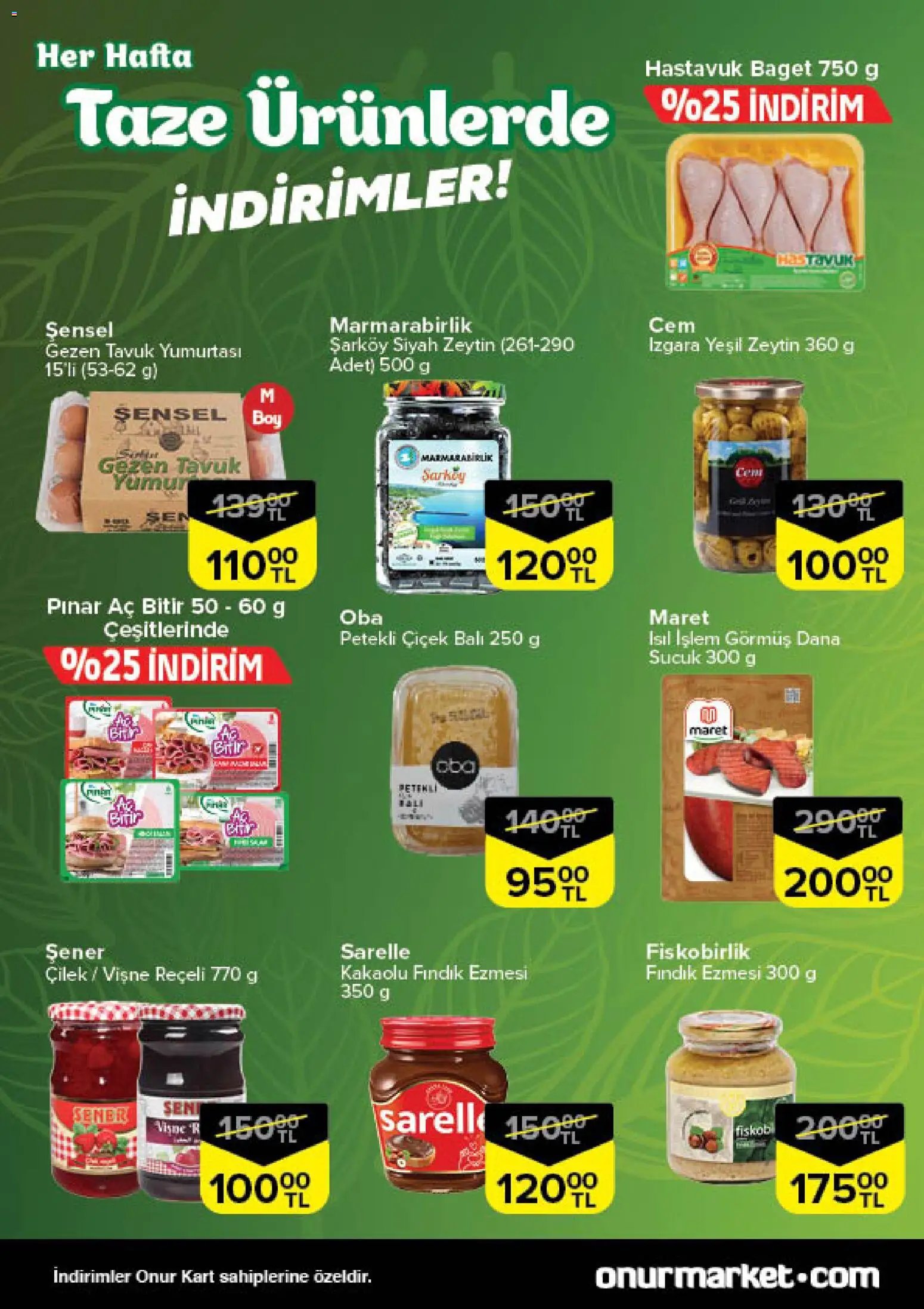Onur Market Taze Ürünlerde İndirimler - Bursa
