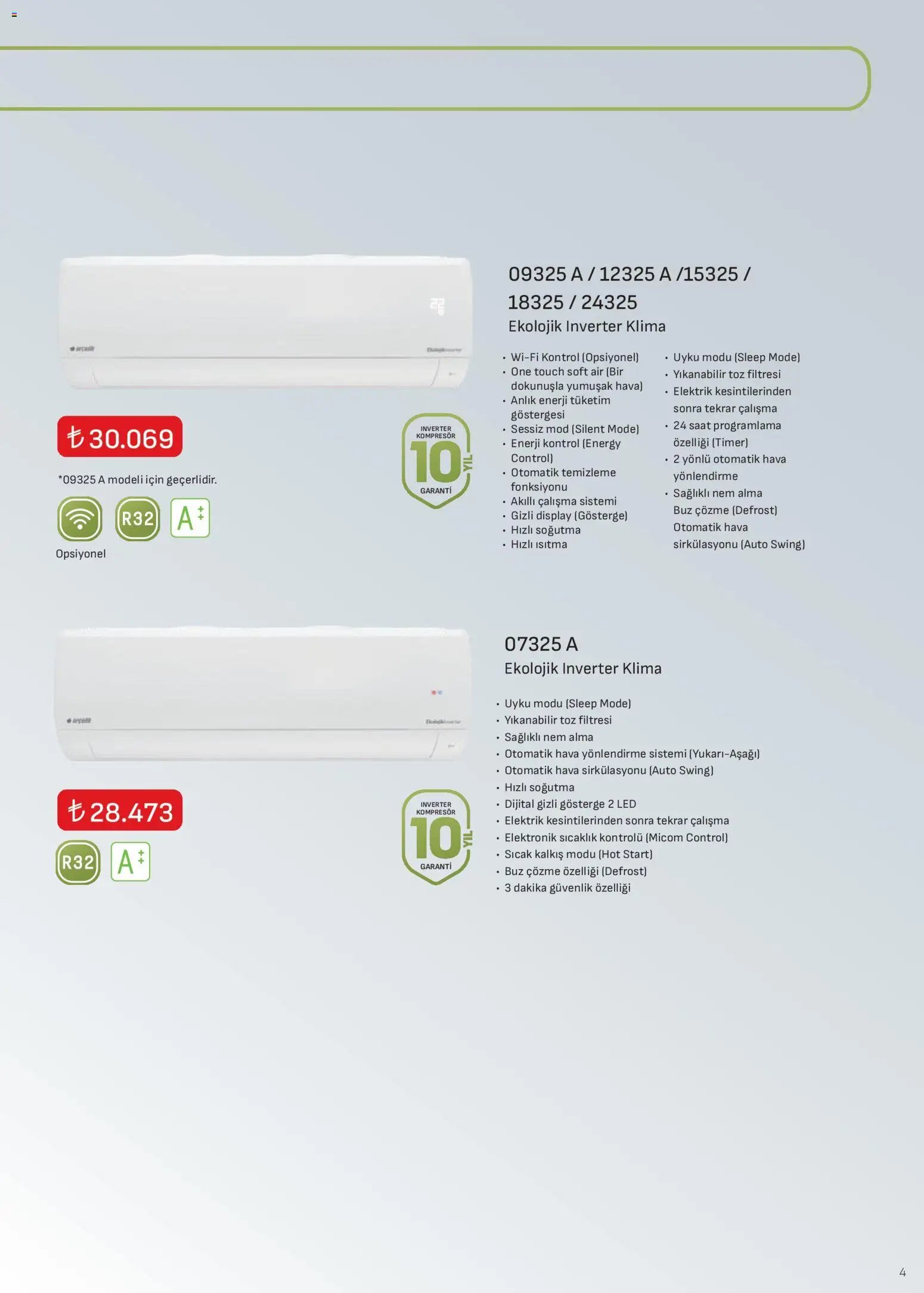 Arçelik İklimlendirme Kataloğu