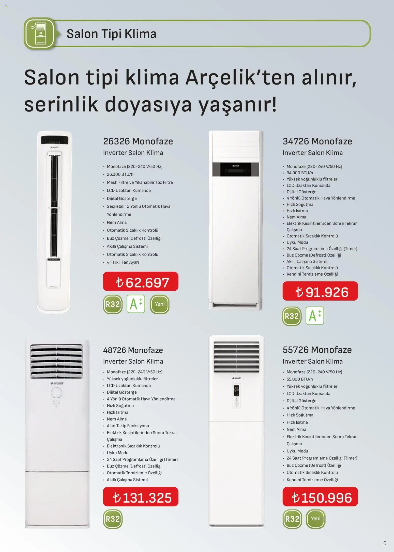 Arçelik İklimlendirme Kataloğu