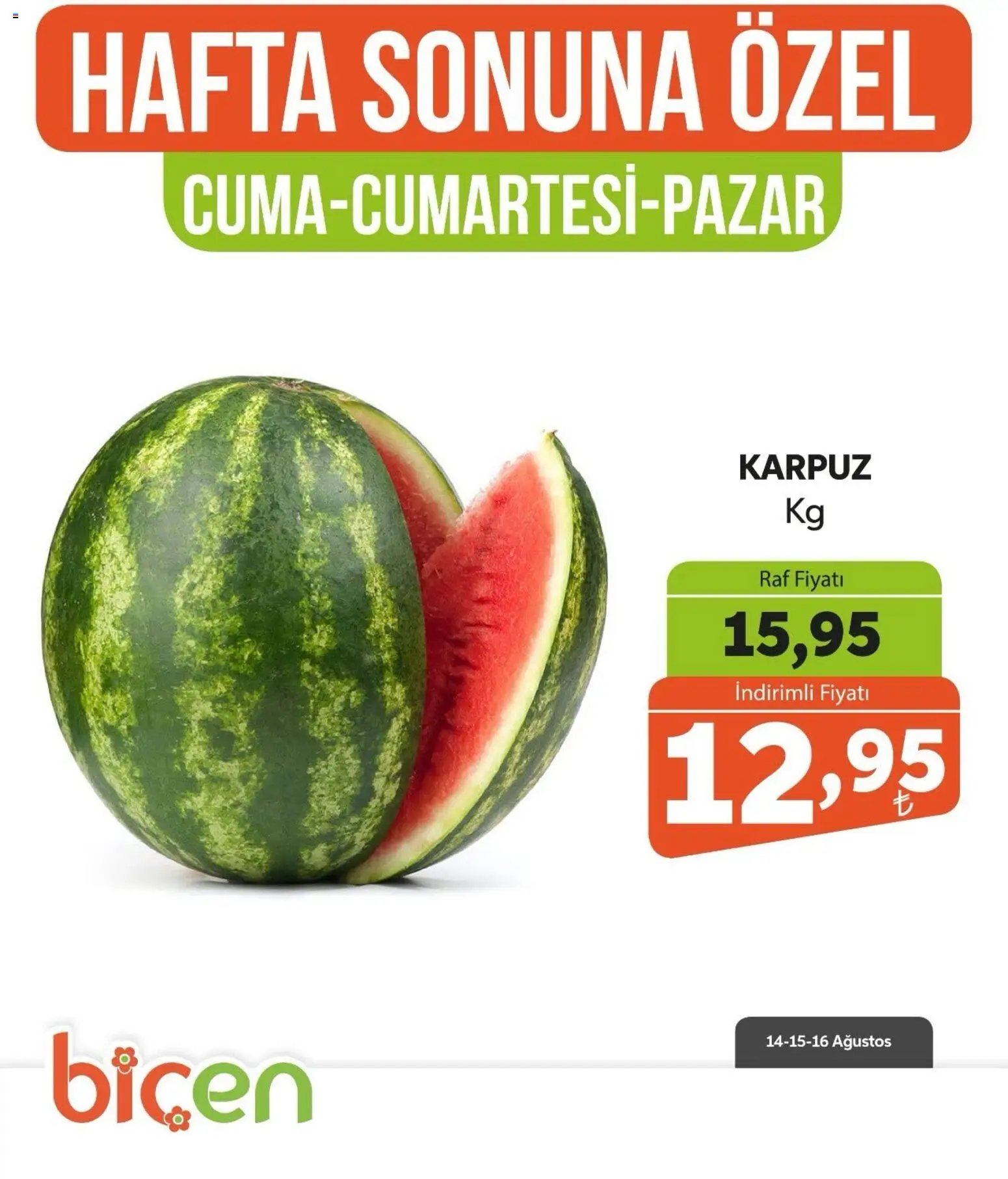 Biçen Market - Hafta Sonuna Özel - Meyve İndirimi