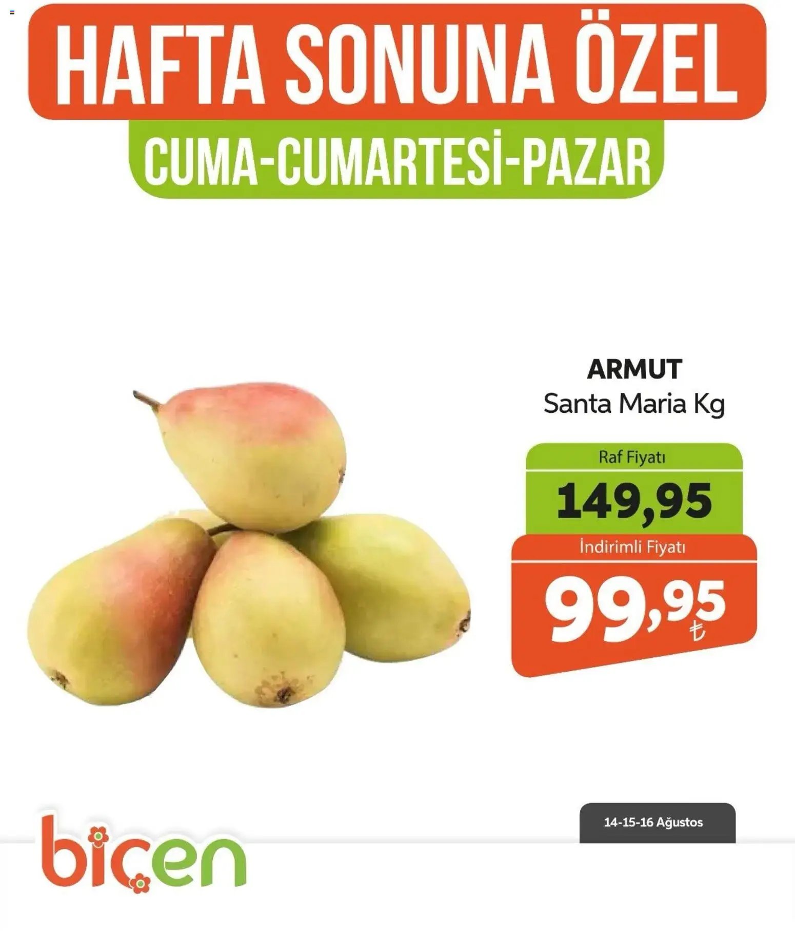 Biçen Market - Hafta Sonuna Özel - Meyve İndirimi