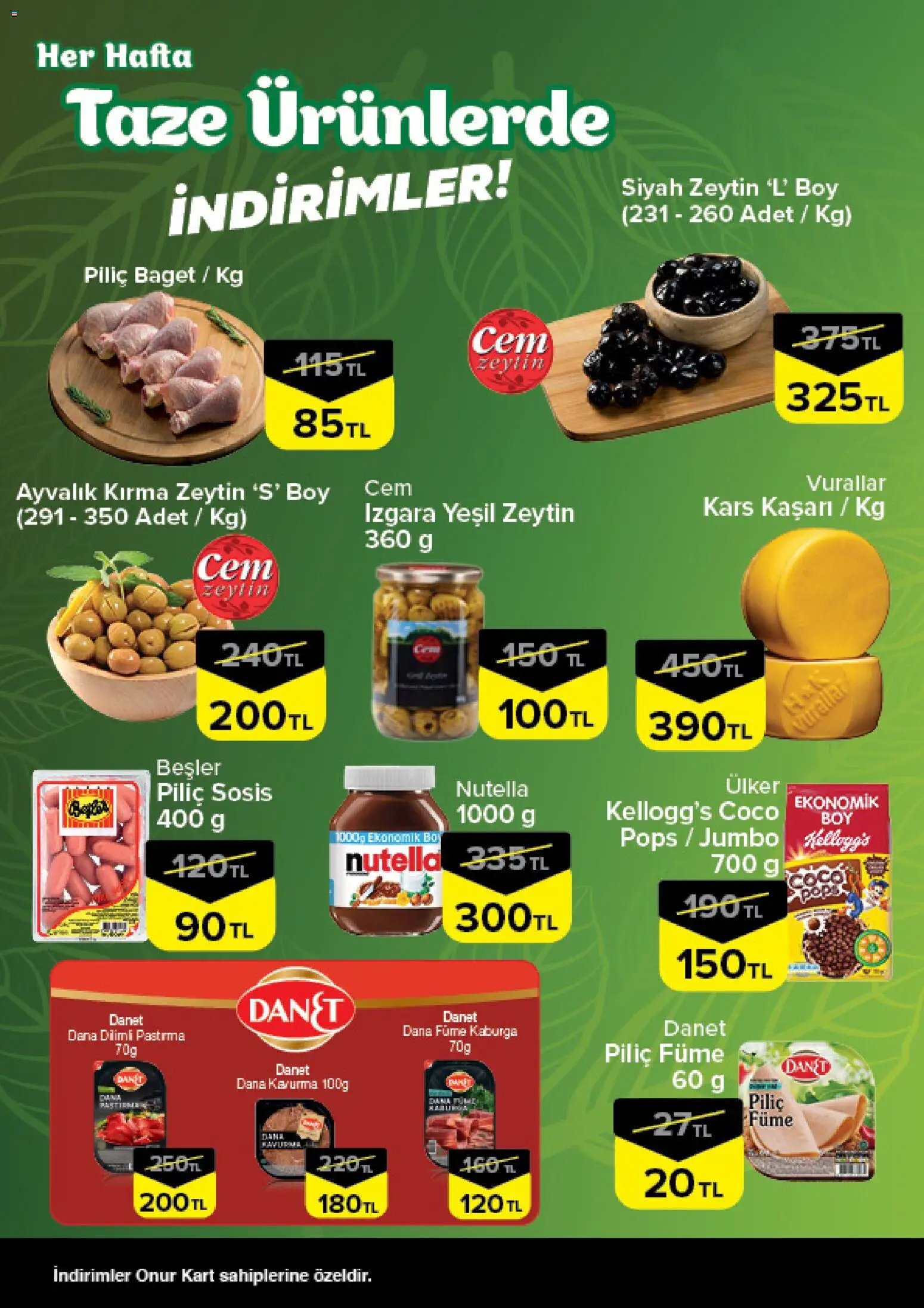 Onur Market Taze Ürünlerde İndirimler - Trakya