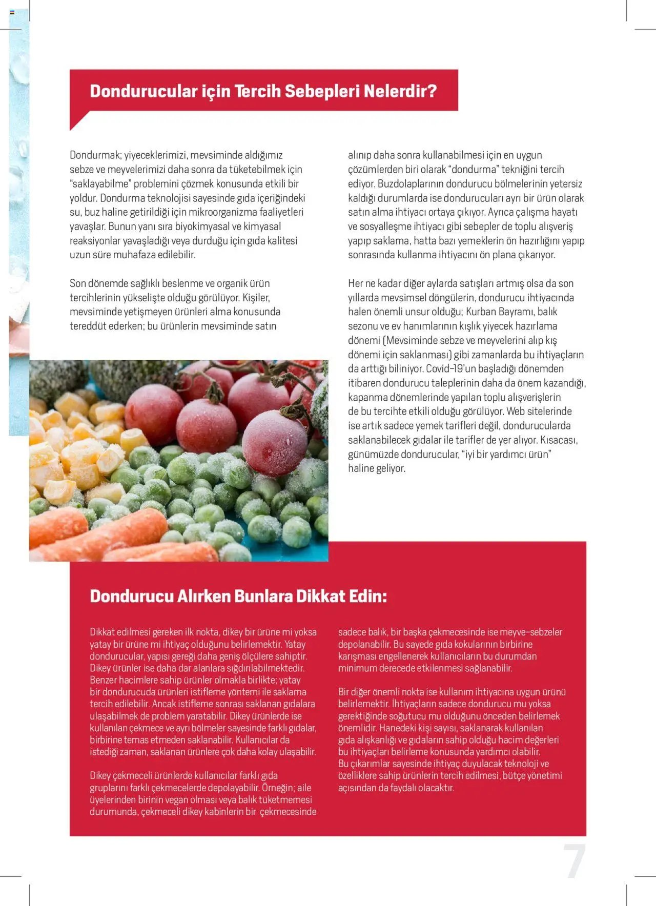 Arçelik Katalog - Dondurucu Kullanımında Püf Noktaları