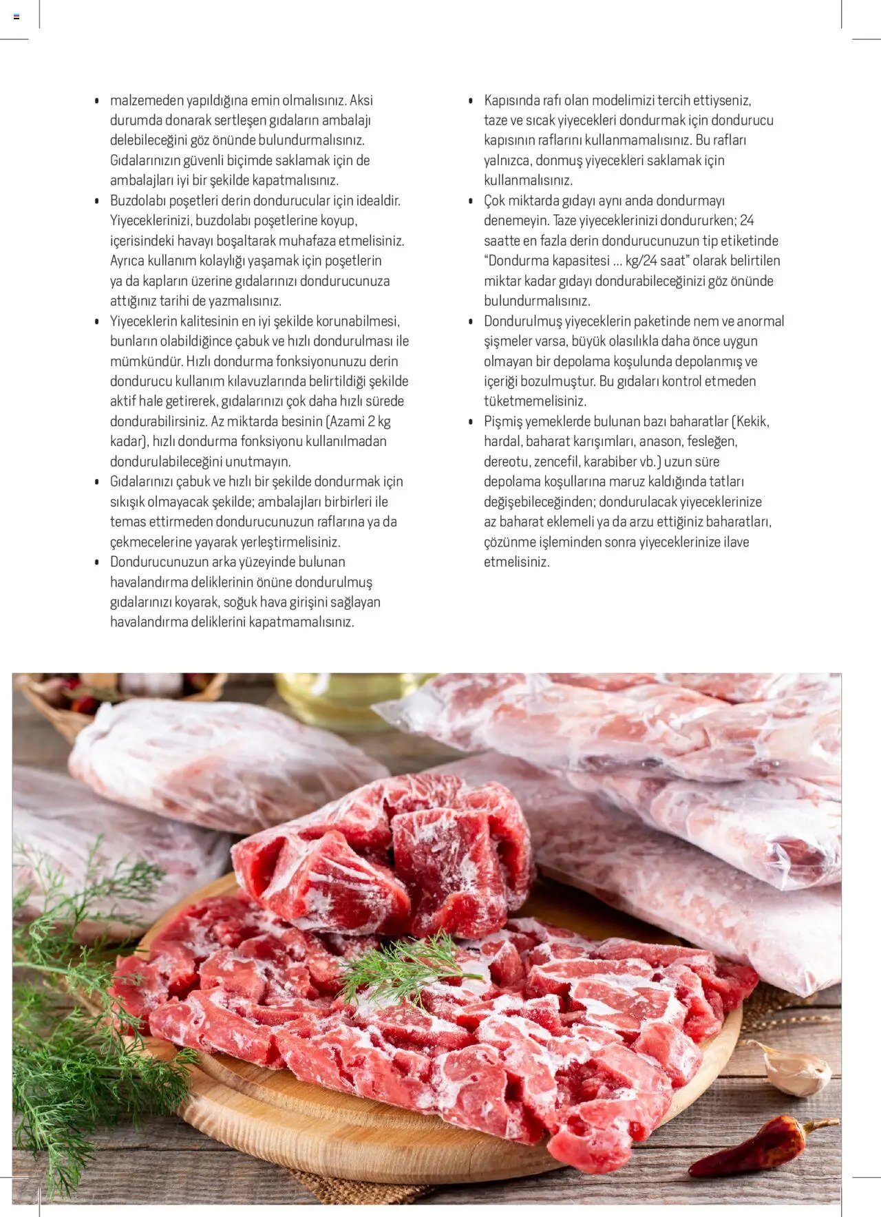 Arçelik Katalog - Dondurucu Kullanımında Püf Noktaları