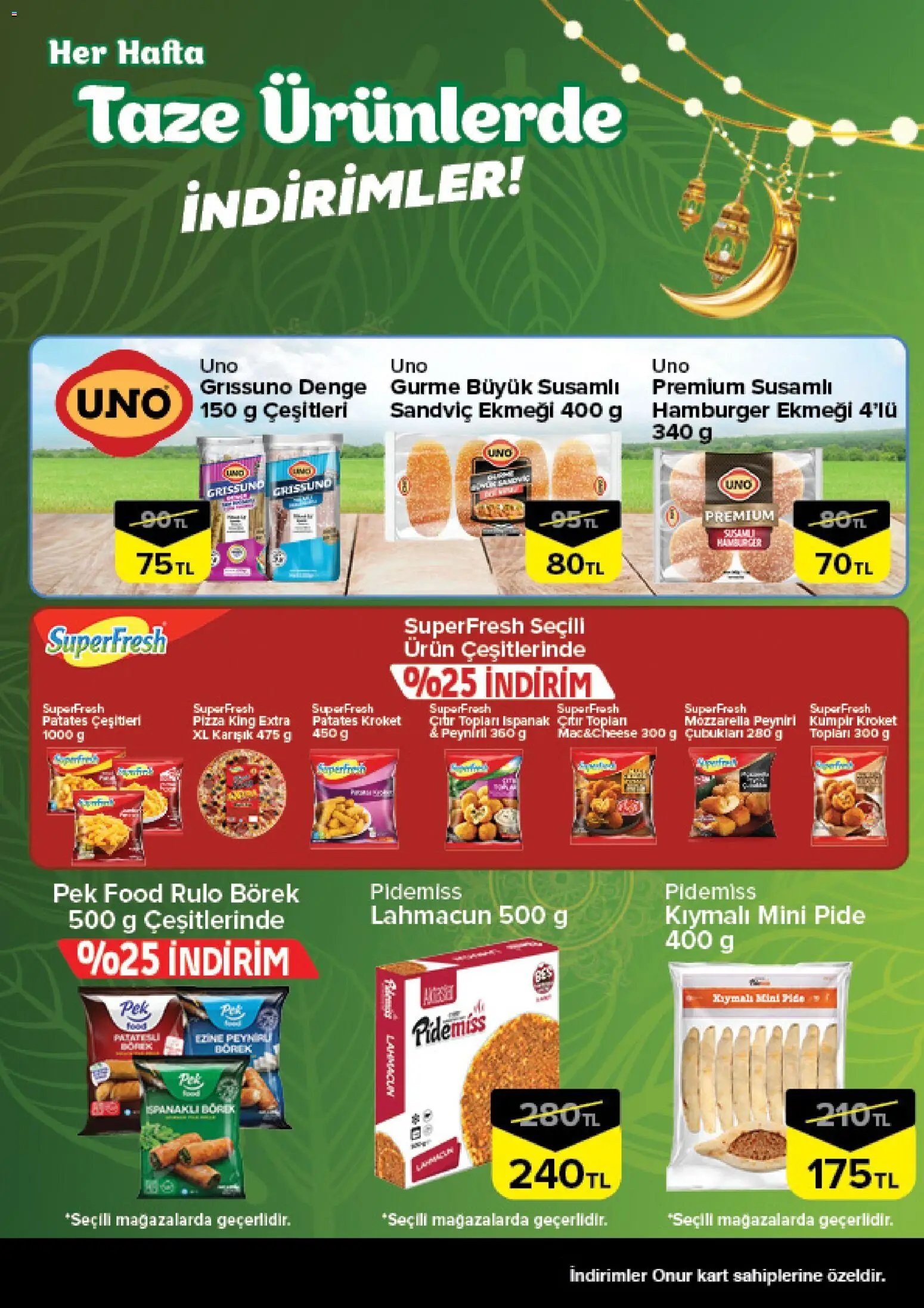 Onur Market Taze Ürünlerde İndirimler - İstanbul