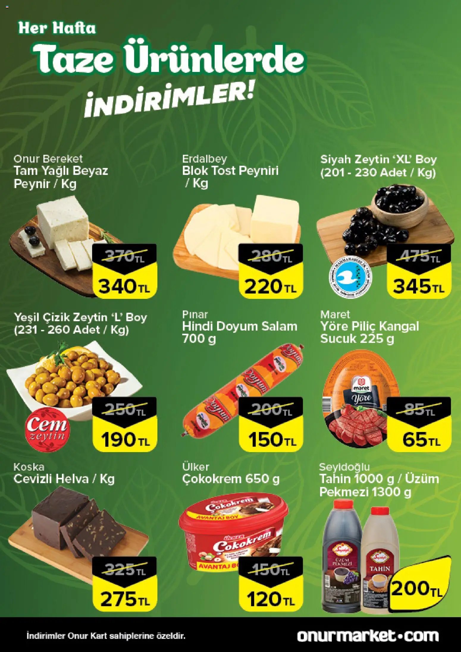 Onur Market Taze Ürünlerde İndirimler - Trakya