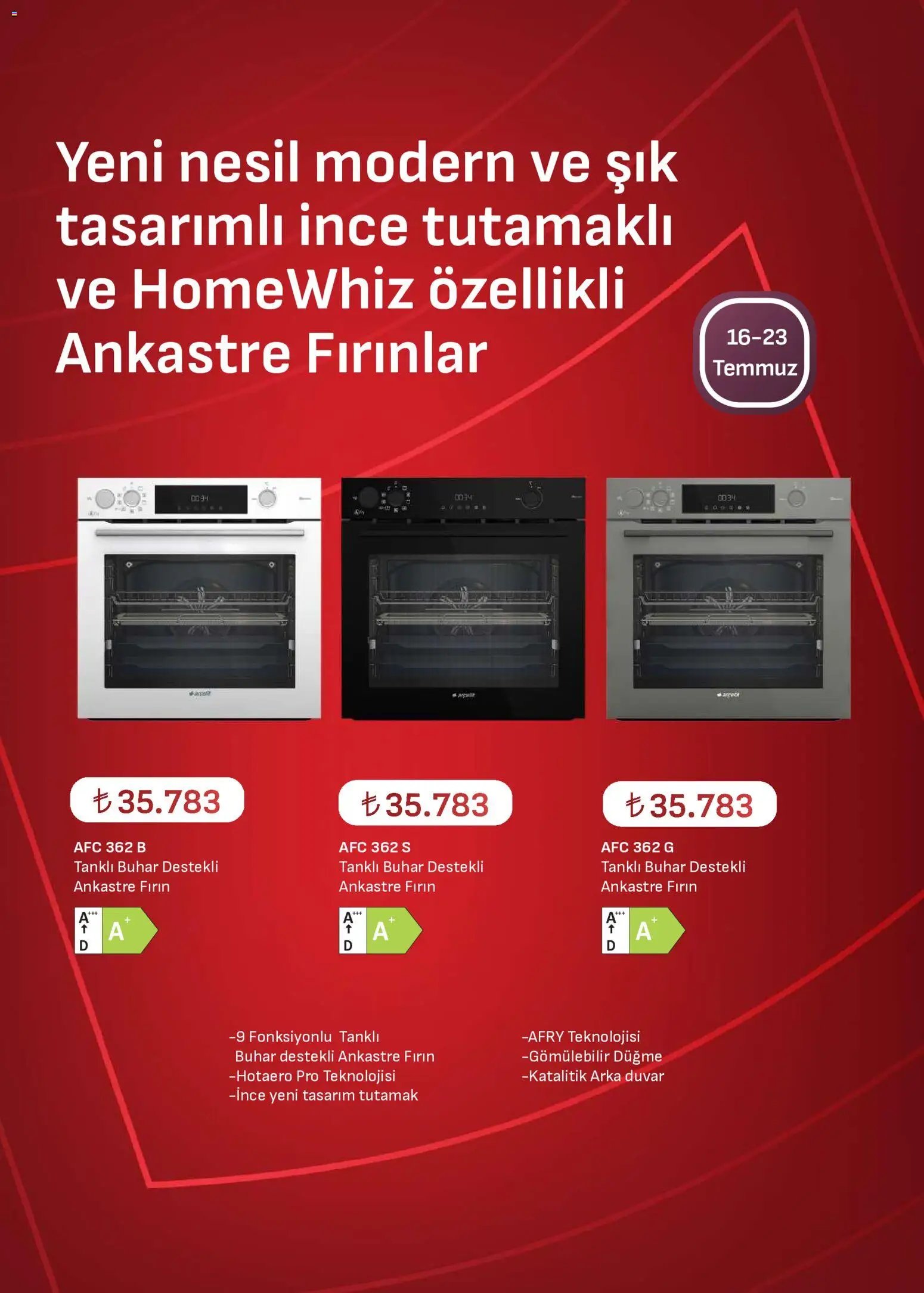 Arçelik - Ankastre Kataloğu