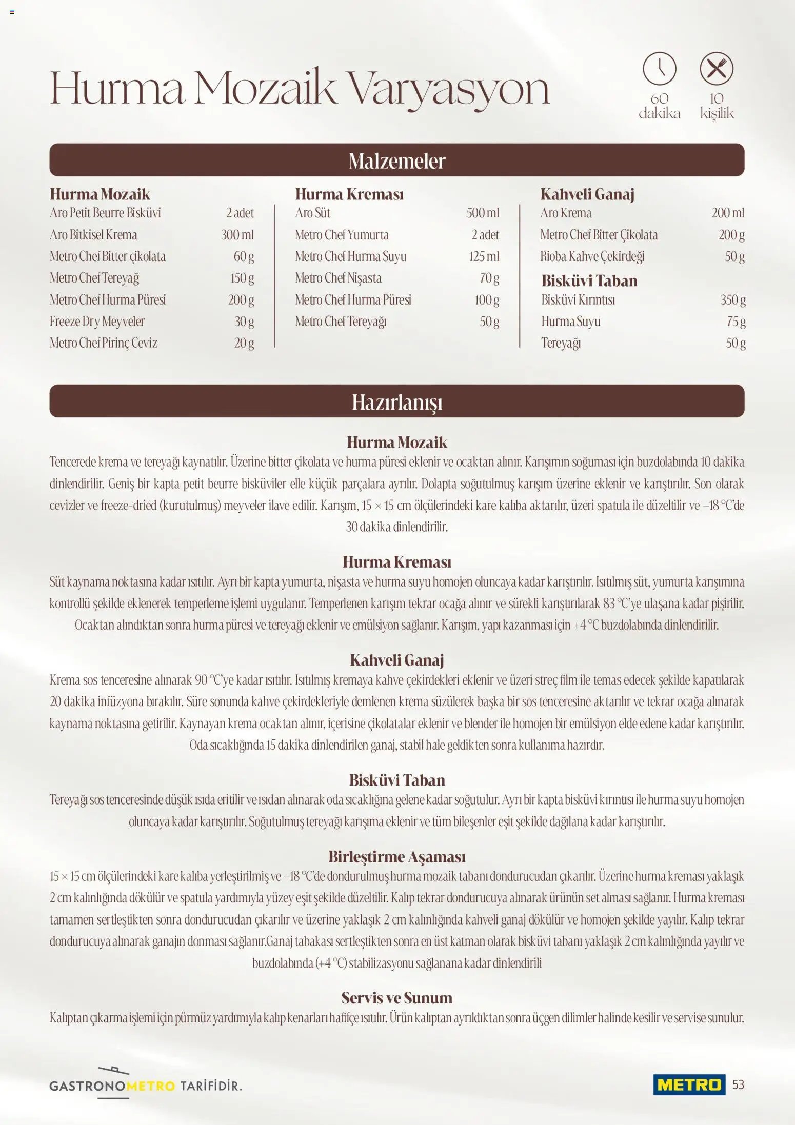 Metro - Pastacılık Kataloğu