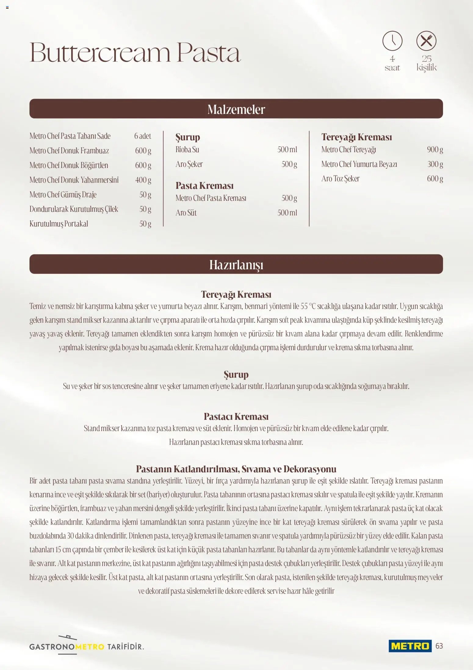 Metro - Pastacılık Kataloğu