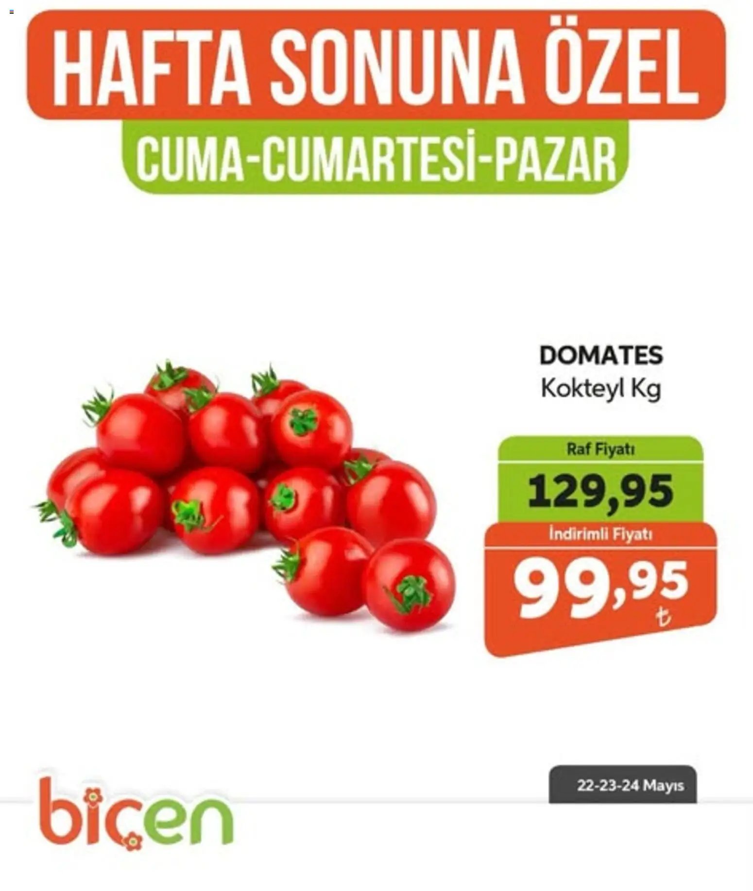 Biçen Market - Hafta Sonuna Özel - Sebze İndirimi