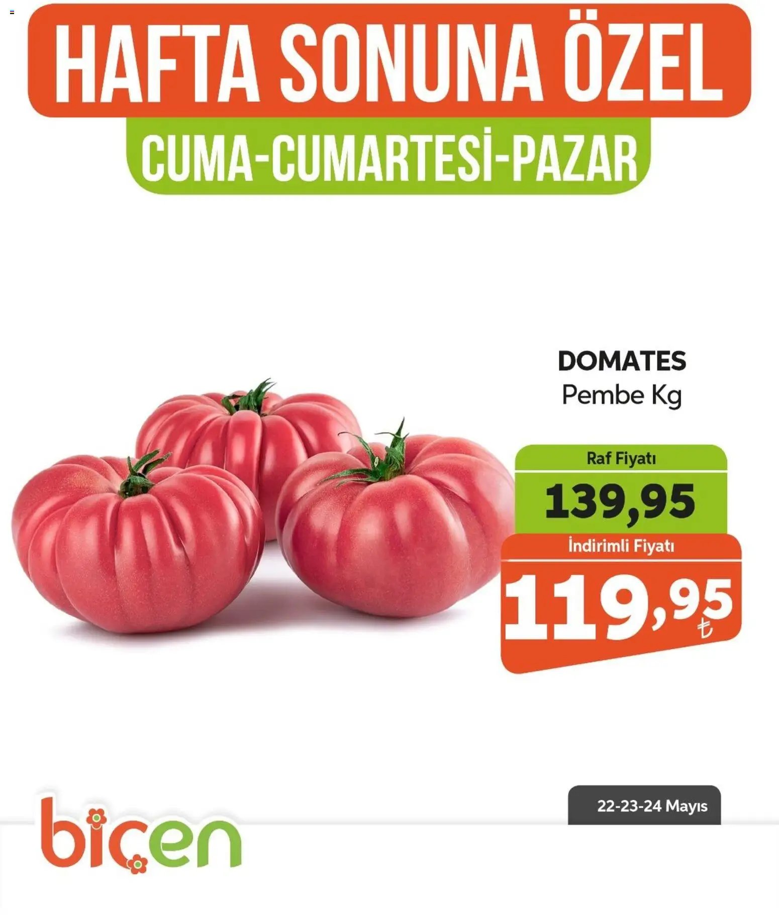 Biçen Market - Hafta Sonuna Özel - Sebze İndirimi