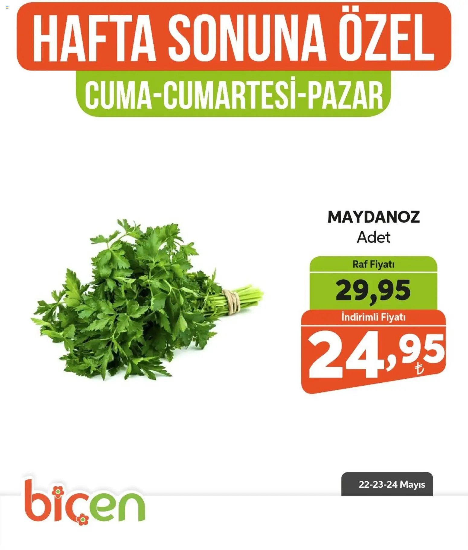Biçen Market - Hafta Sonuna Özel - Sebze İndirimi