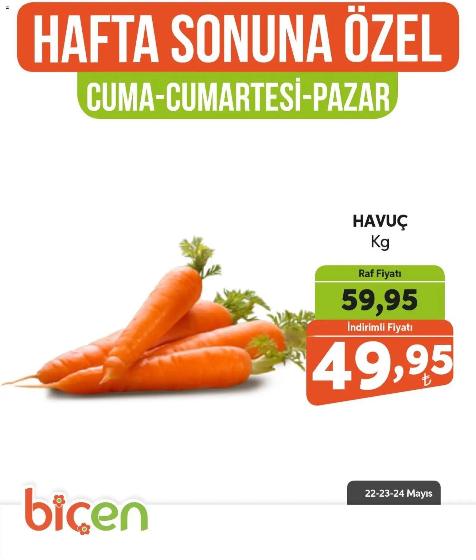 Biçen Market - Hafta Sonuna Özel - Sebze İndirimi
