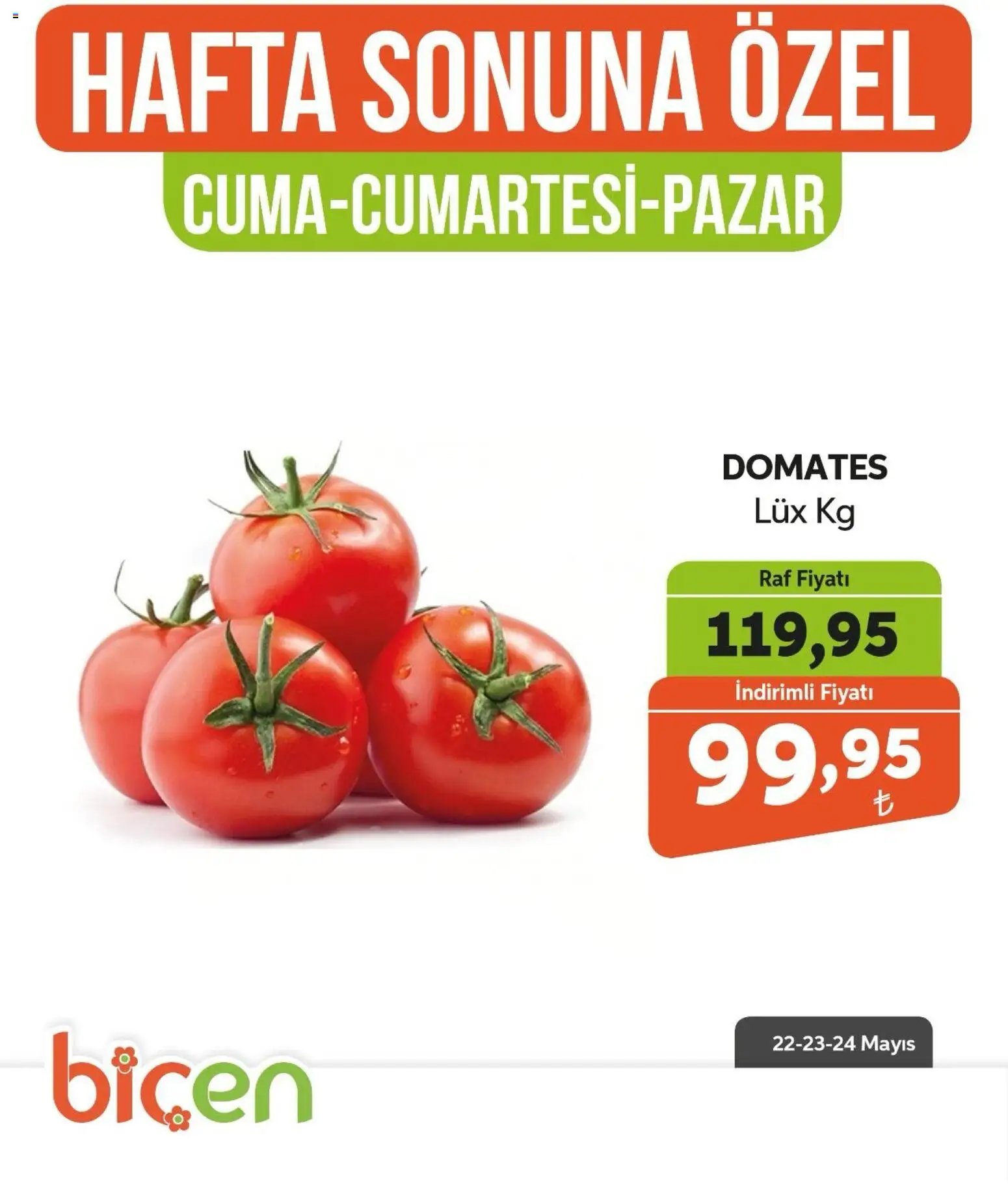 Biçen Market - Hafta Sonuna Özel - Sebze İndirimi
