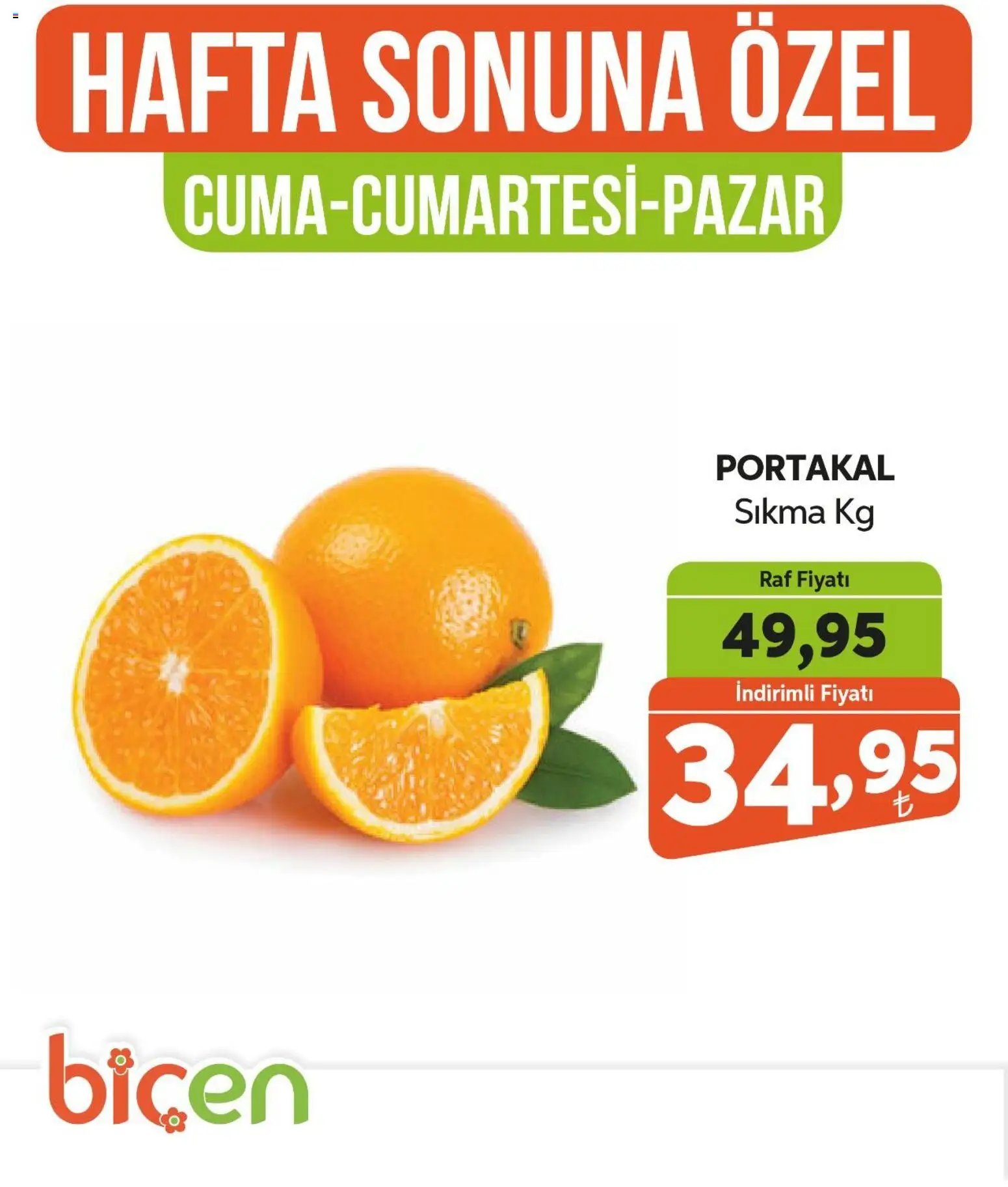 Biçen Market Hafta Sonuna Özel - Meyve İndirimi