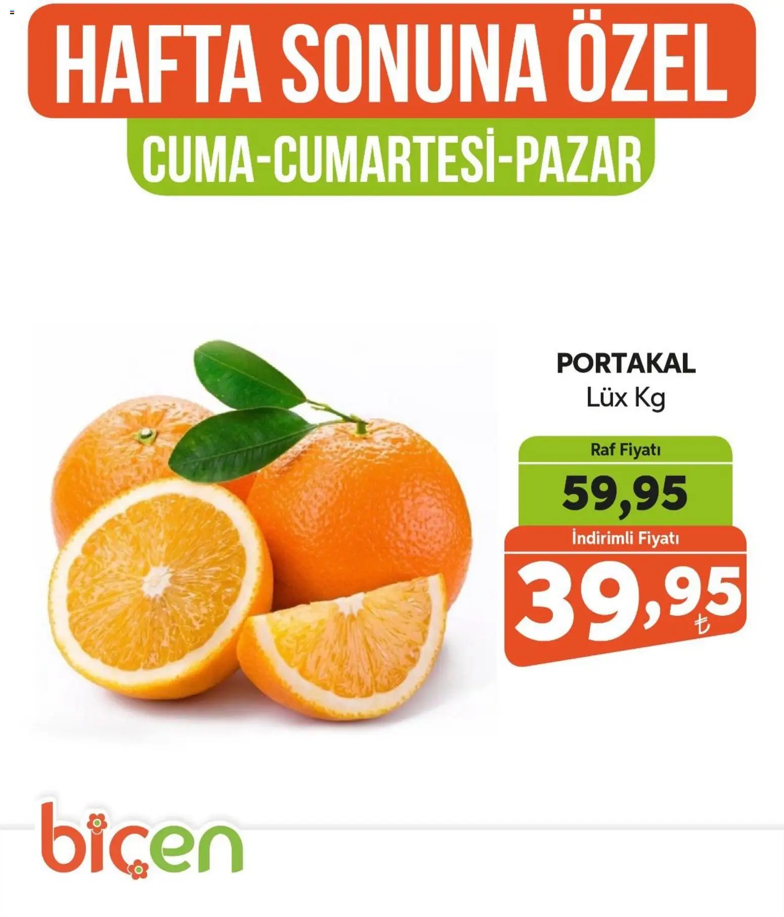 Biçen Market Hafta Sonuna Özel - Meyve İndirimi