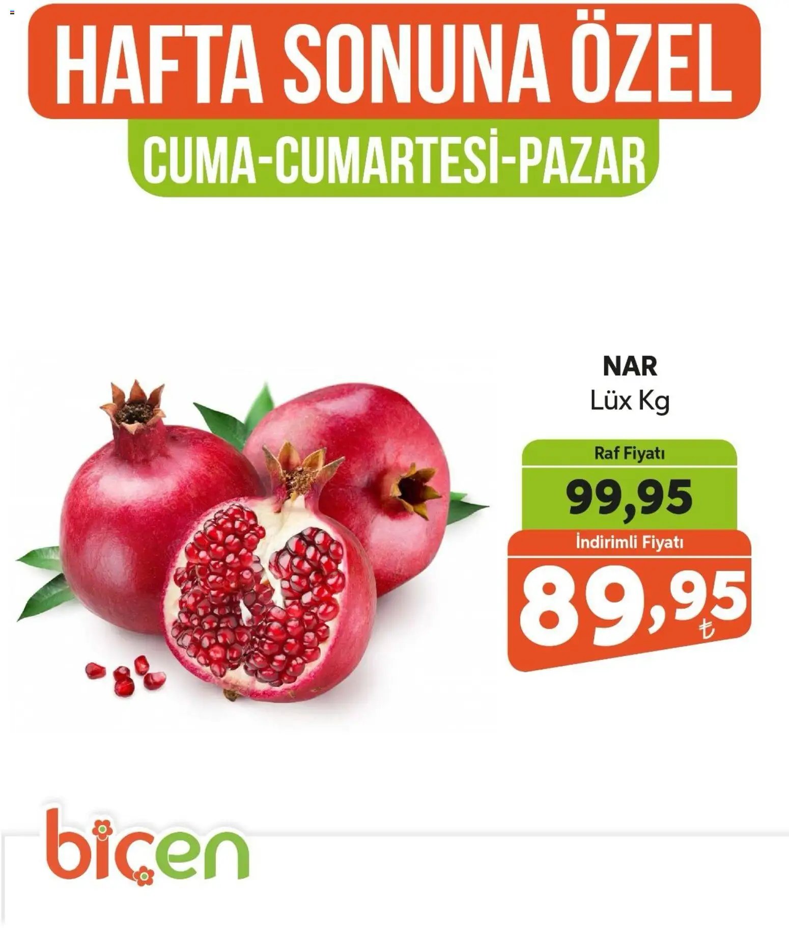 Biçen Market Hafta Sonuna Özel - Meyve İndirimi
