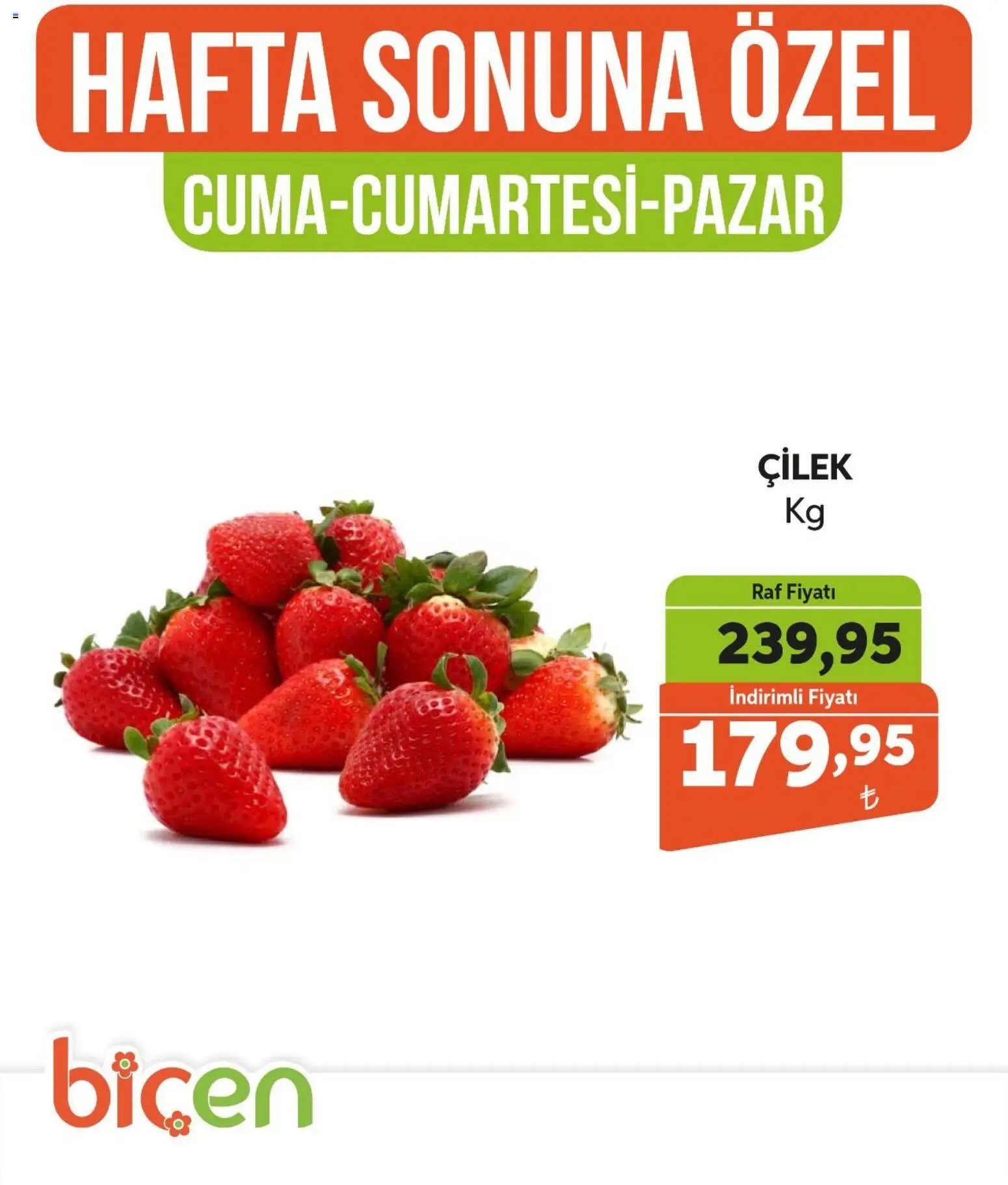 Biçen Market Hafta Sonuna Özel - Meyve İndirimi