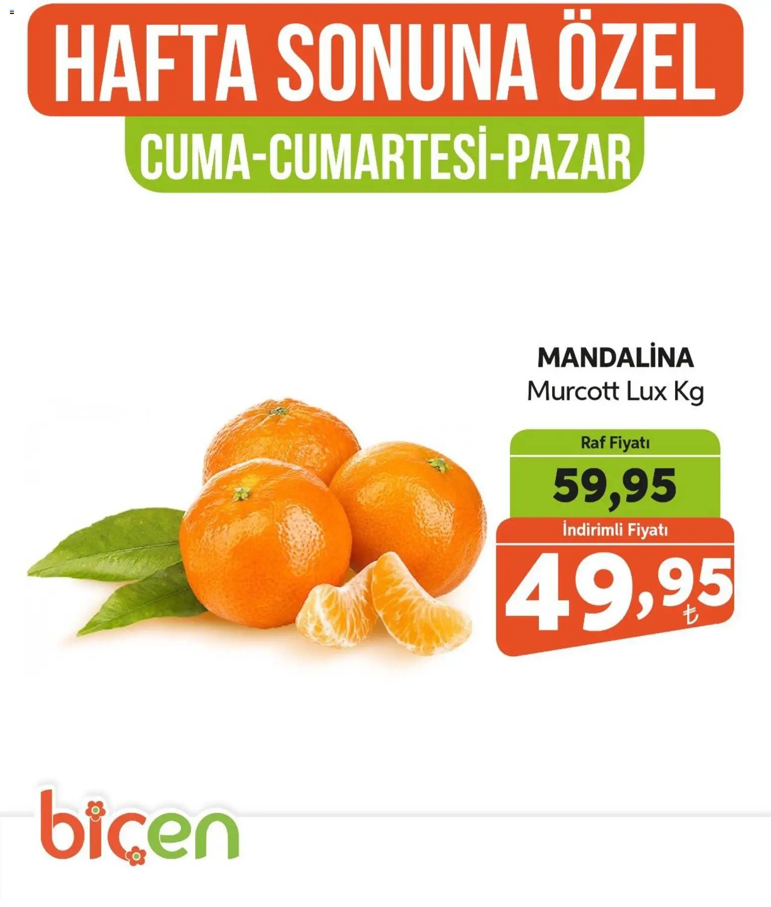Biçen Market Hafta Sonuna Özel - Meyve İndirimi