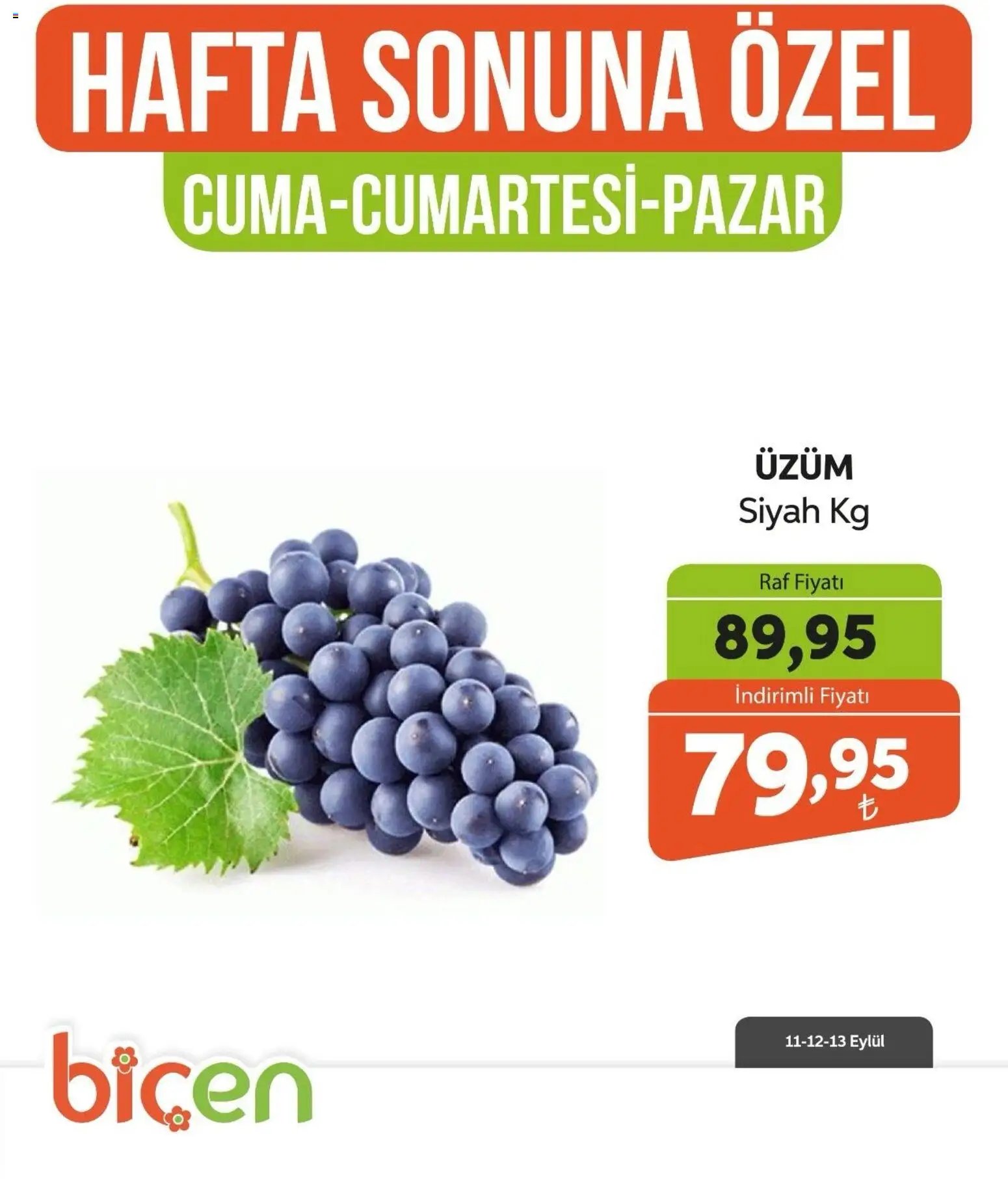 Biçen Market - Hafta Sonuna Özel - Meyve İndirimi