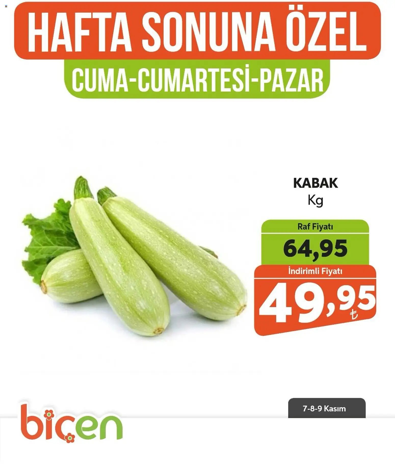Biçen Market Hafta Sonuna Özel -Sebze ve meyve