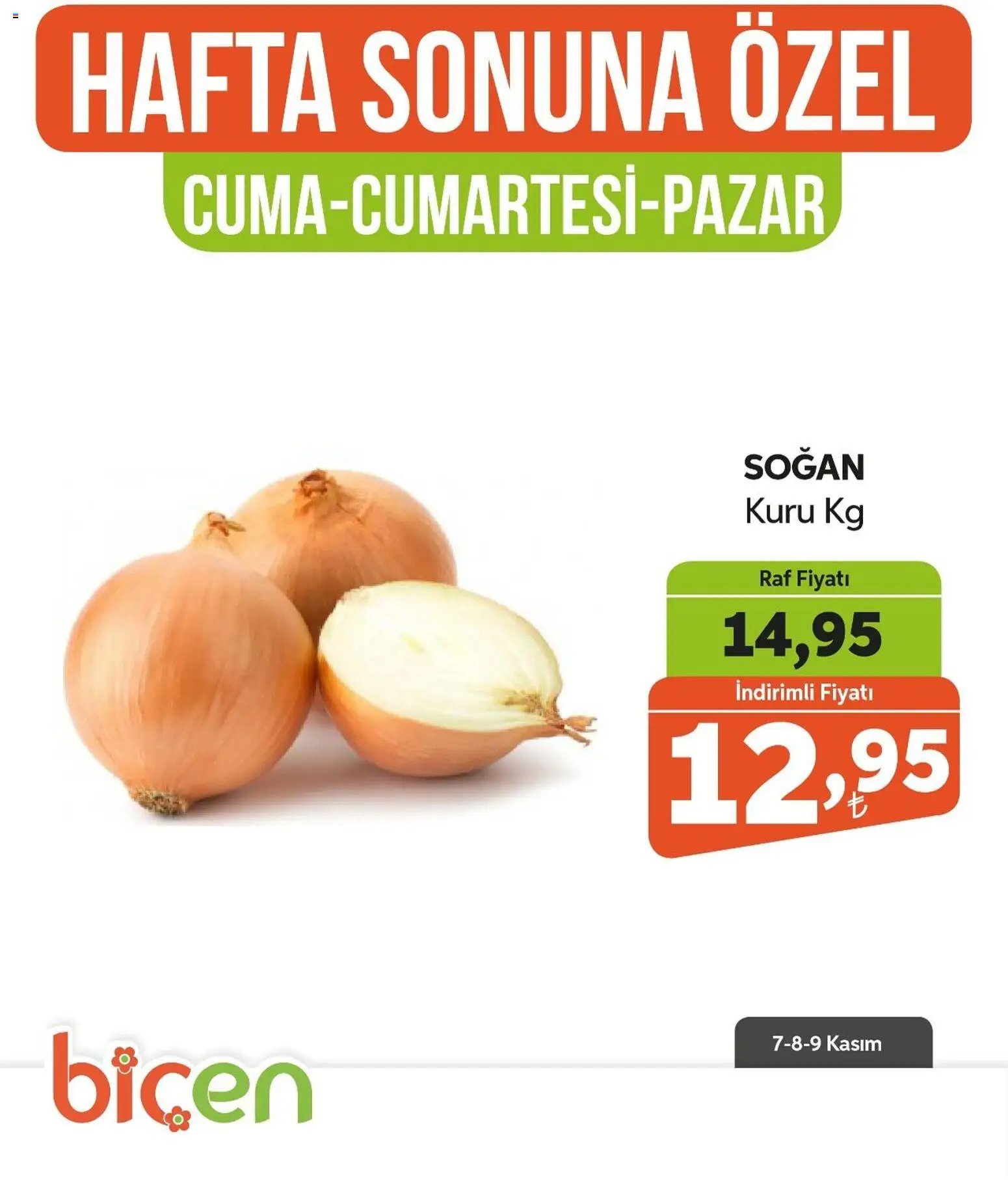 Biçen Market Hafta Sonuna Özel -Sebze ve meyve