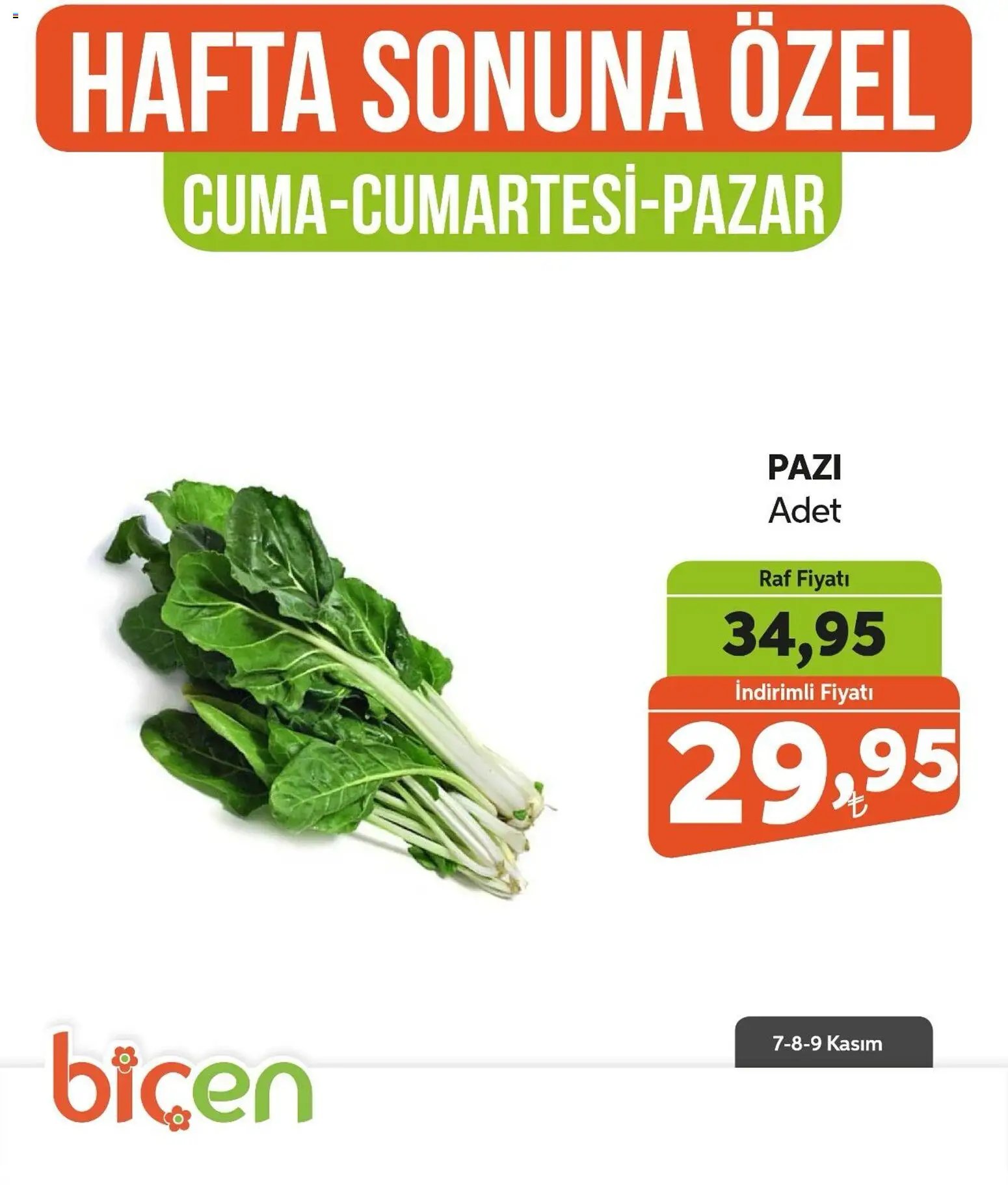 Biçen Market Hafta Sonuna Özel -Sebze ve meyve