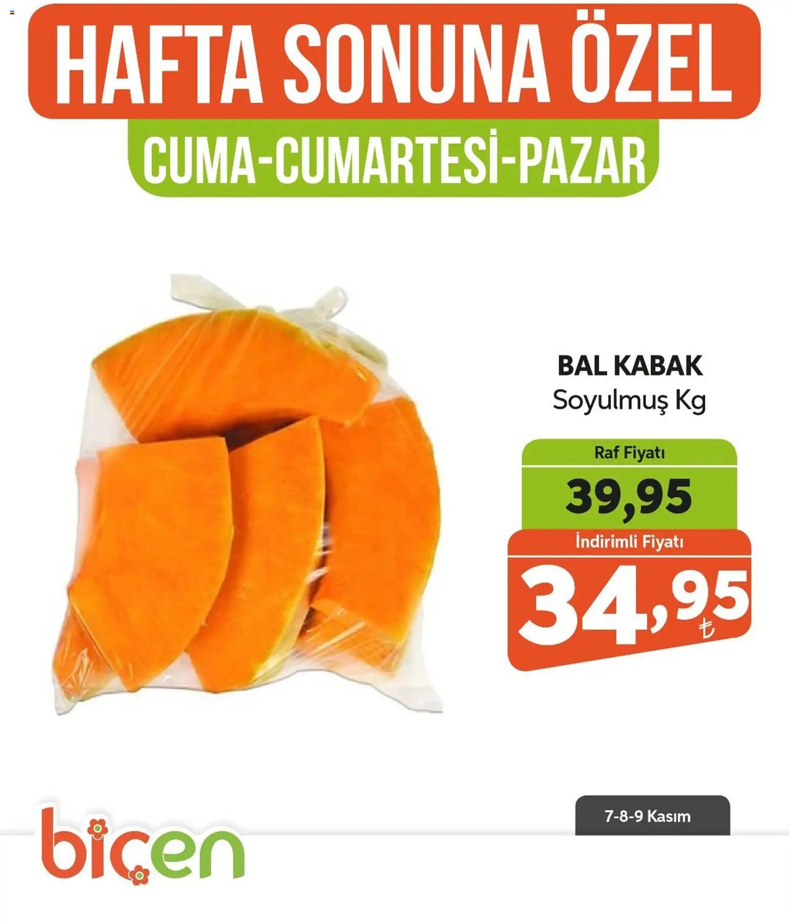 Biçen Market Hafta Sonuna Özel -Sebze ve meyve