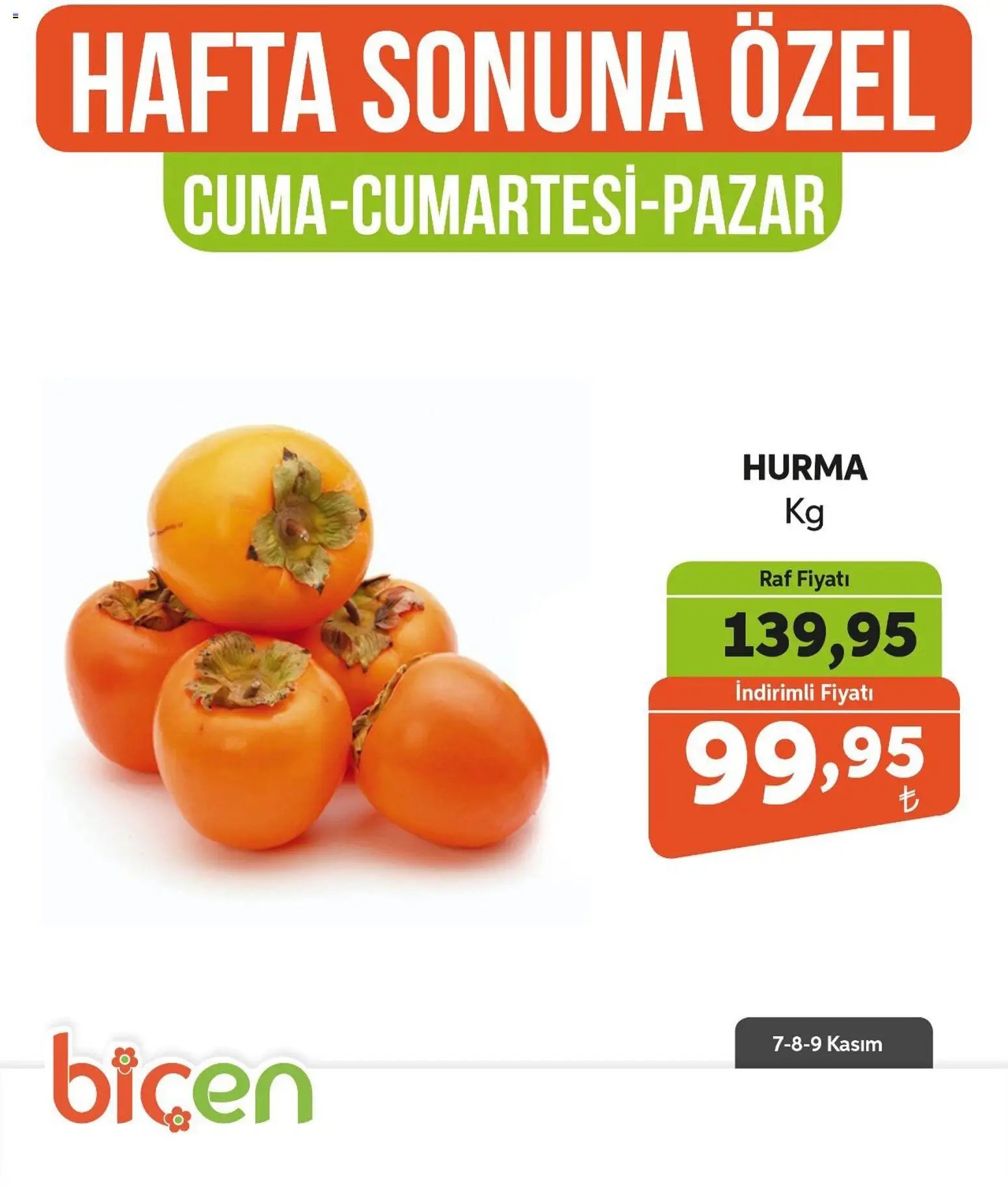 Biçen Market Hafta Sonuna Özel -Sebze ve meyve