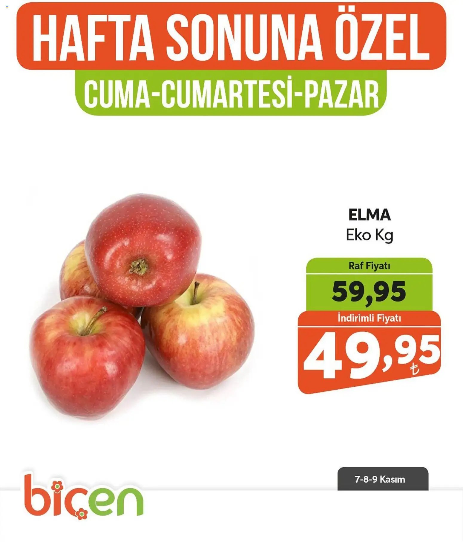 Biçen Market Hafta Sonuna Özel -Sebze ve meyve