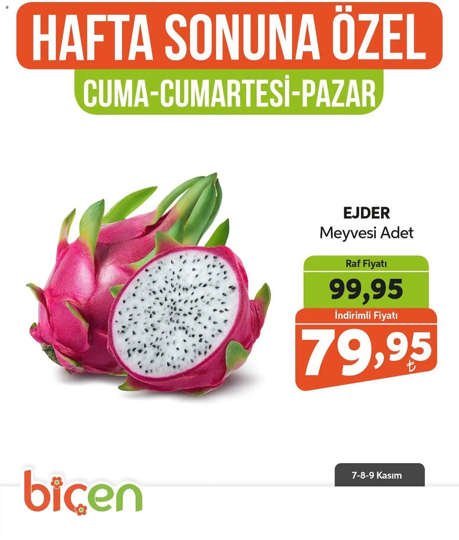 Biçen Market Hafta Sonuna Özel -Sebze ve meyve