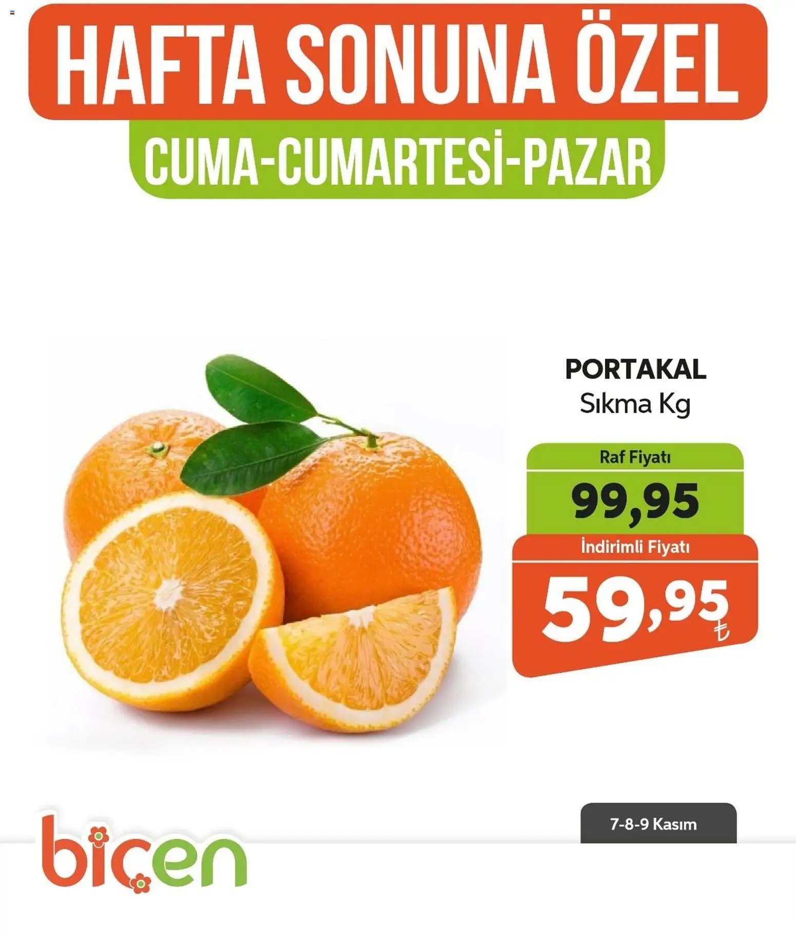 Biçen Market Hafta Sonuna Özel -Sebze ve meyve