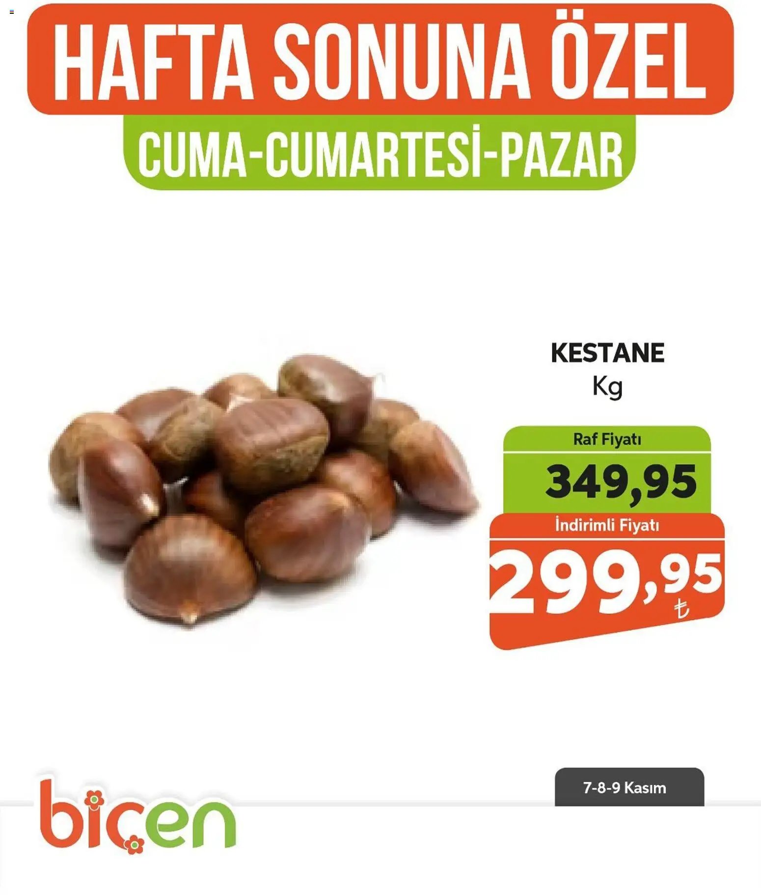 Biçen Market Hafta Sonuna Özel -Sebze ve meyve