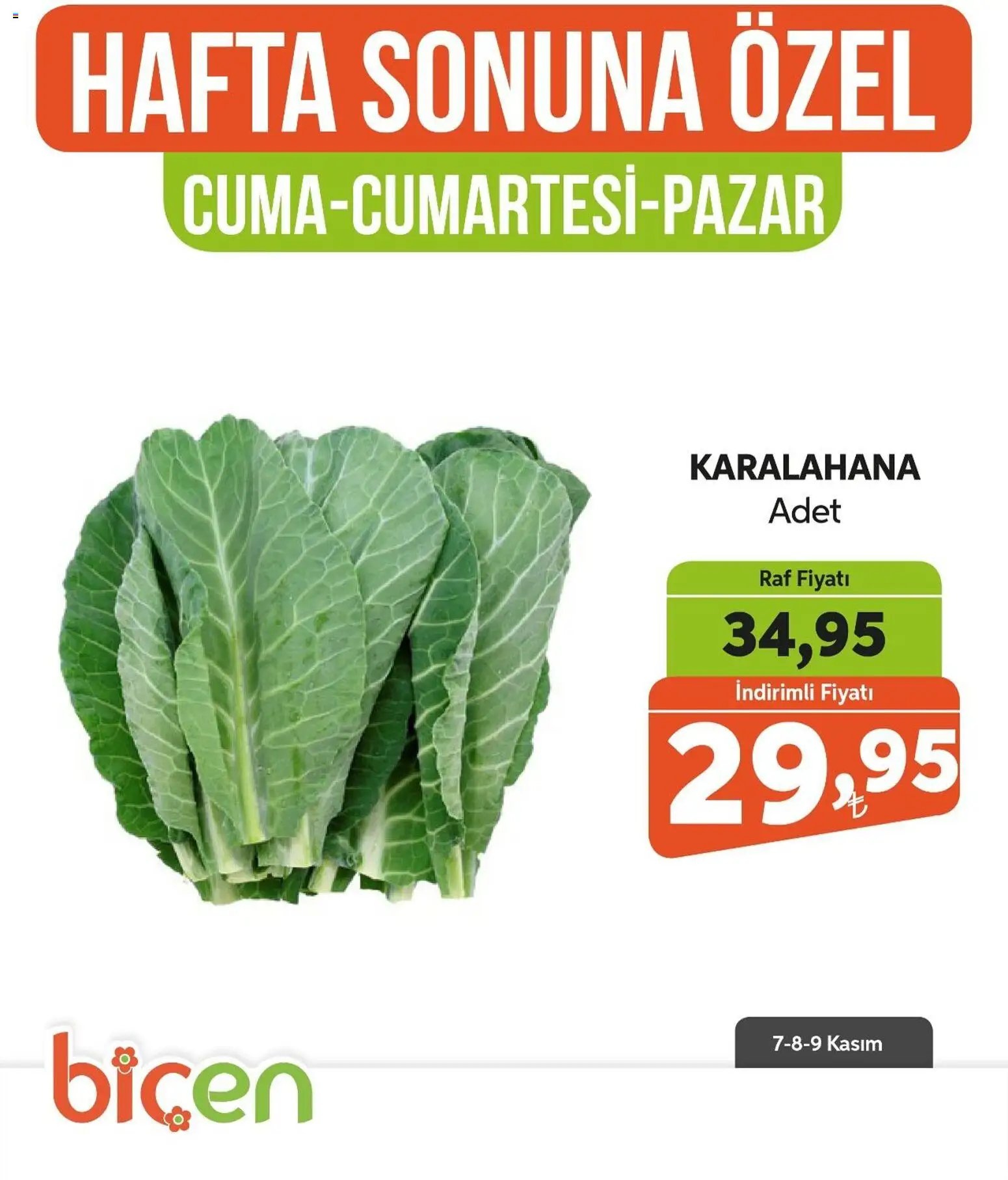 Biçen Market Hafta Sonuna Özel -Sebze ve meyve