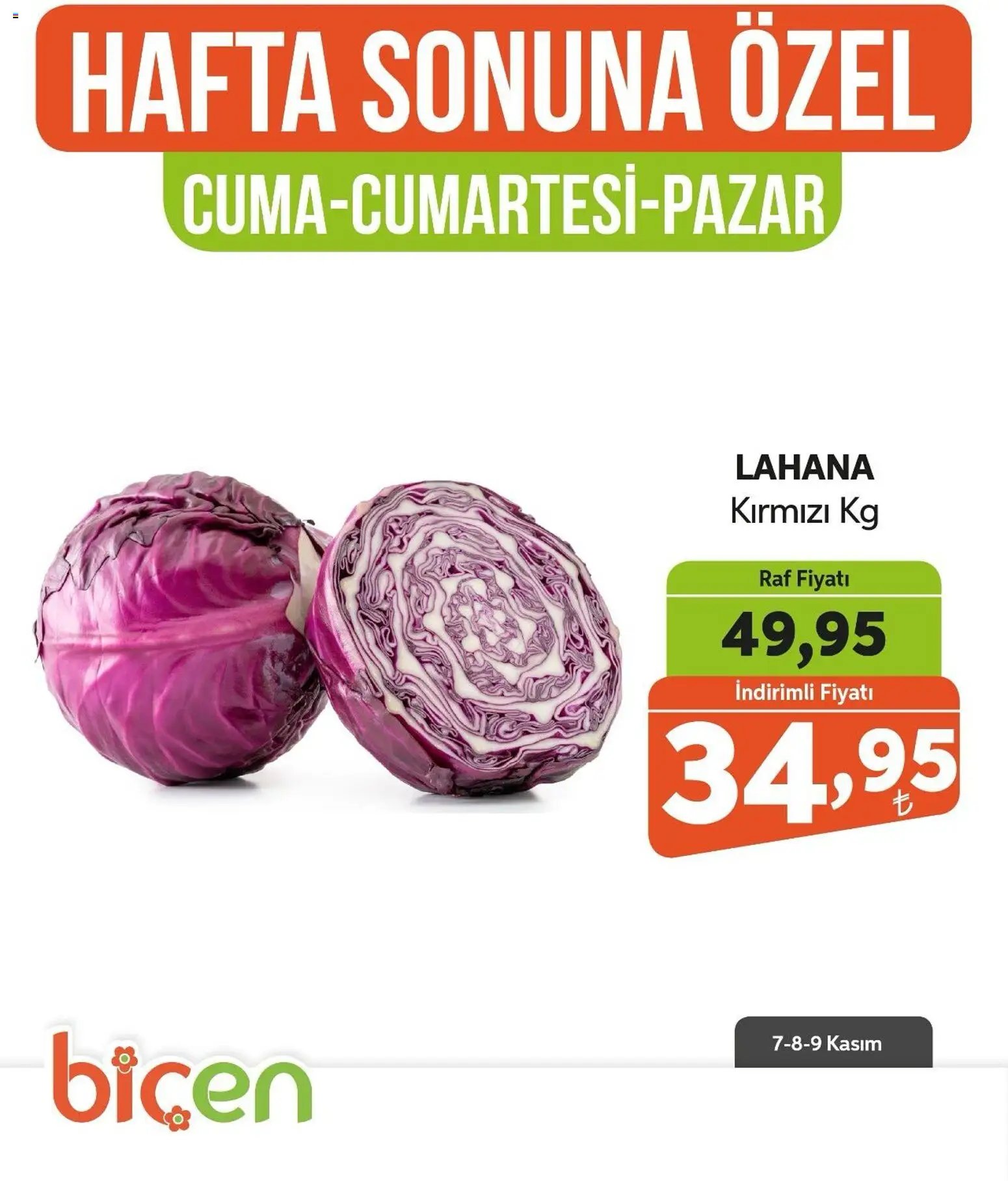 Biçen Market Hafta Sonuna Özel -Sebze ve meyve