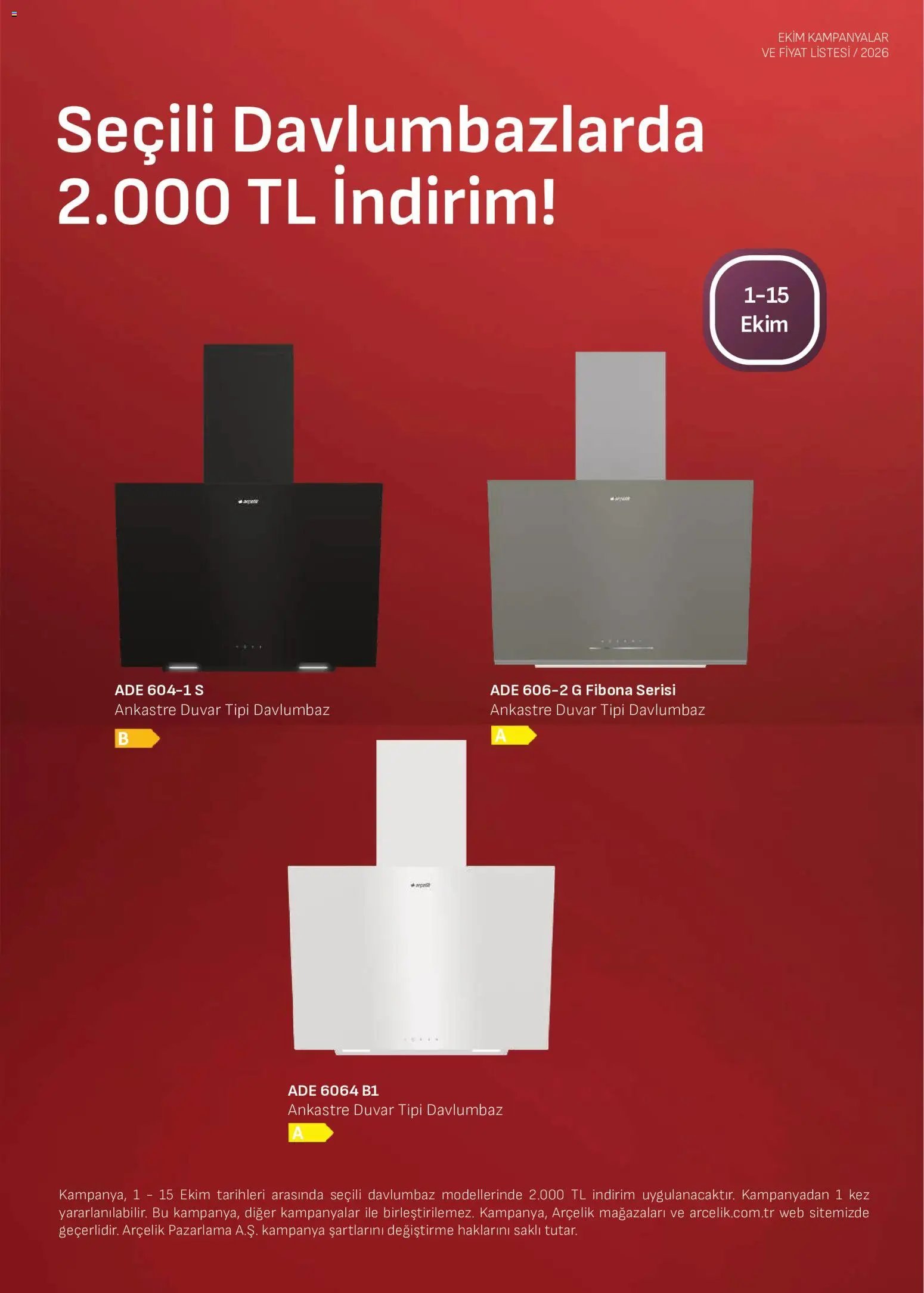 Arçelik - Ankastre Kataloğu
