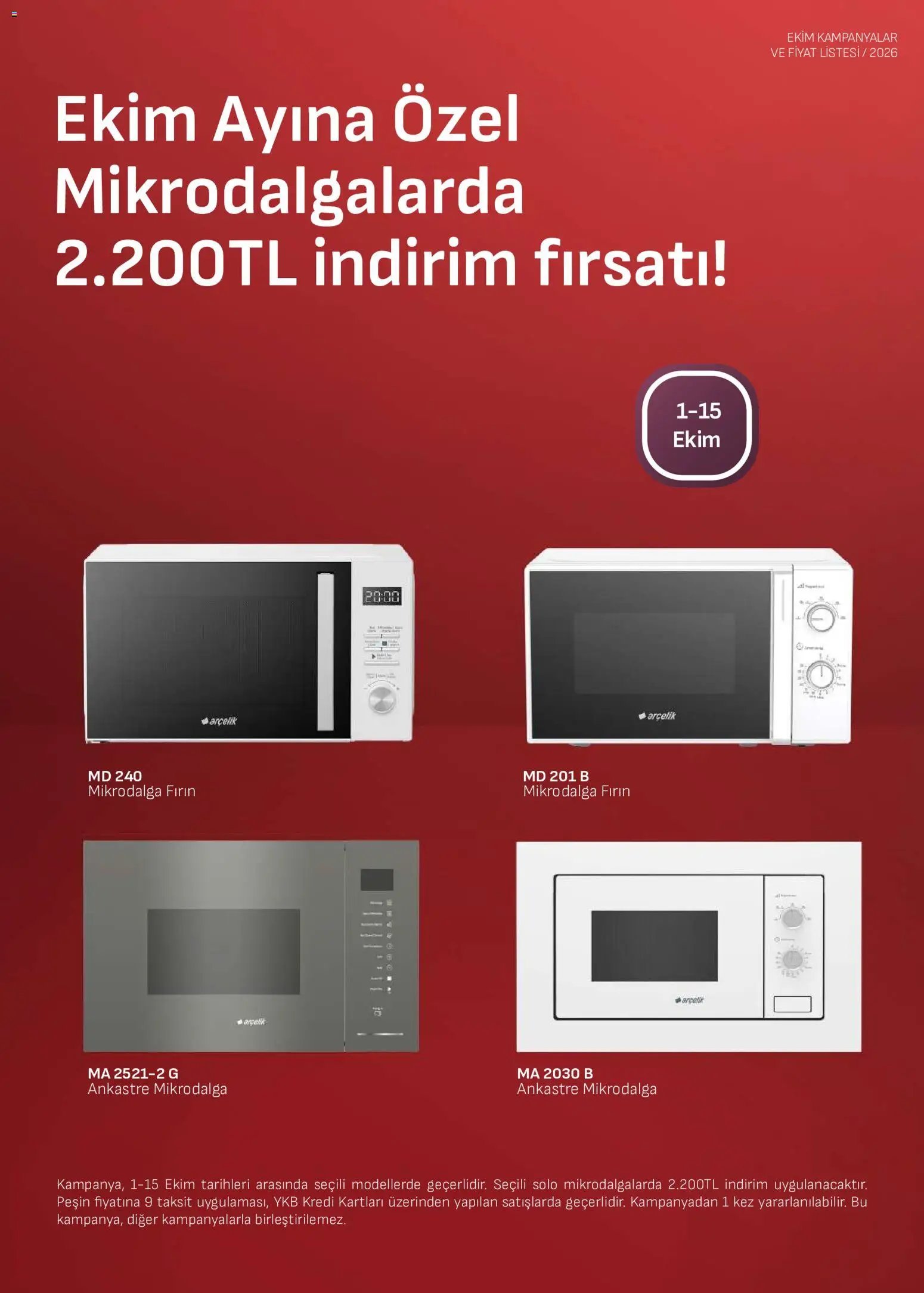 Arçelik - Ankastre Kataloğu