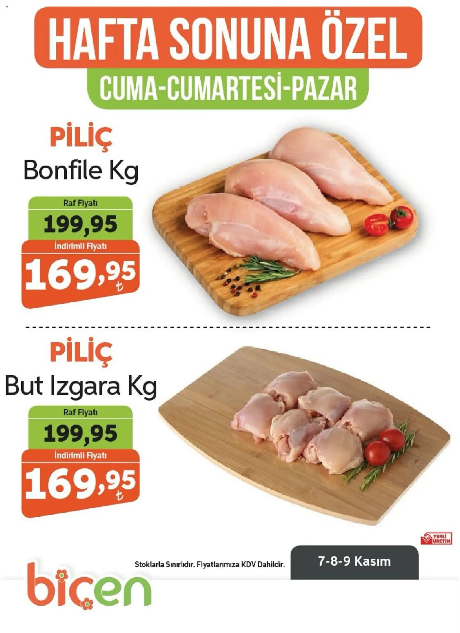 Biçen Market  Hafta Sonuna Özel - Piliç Ürünleri 