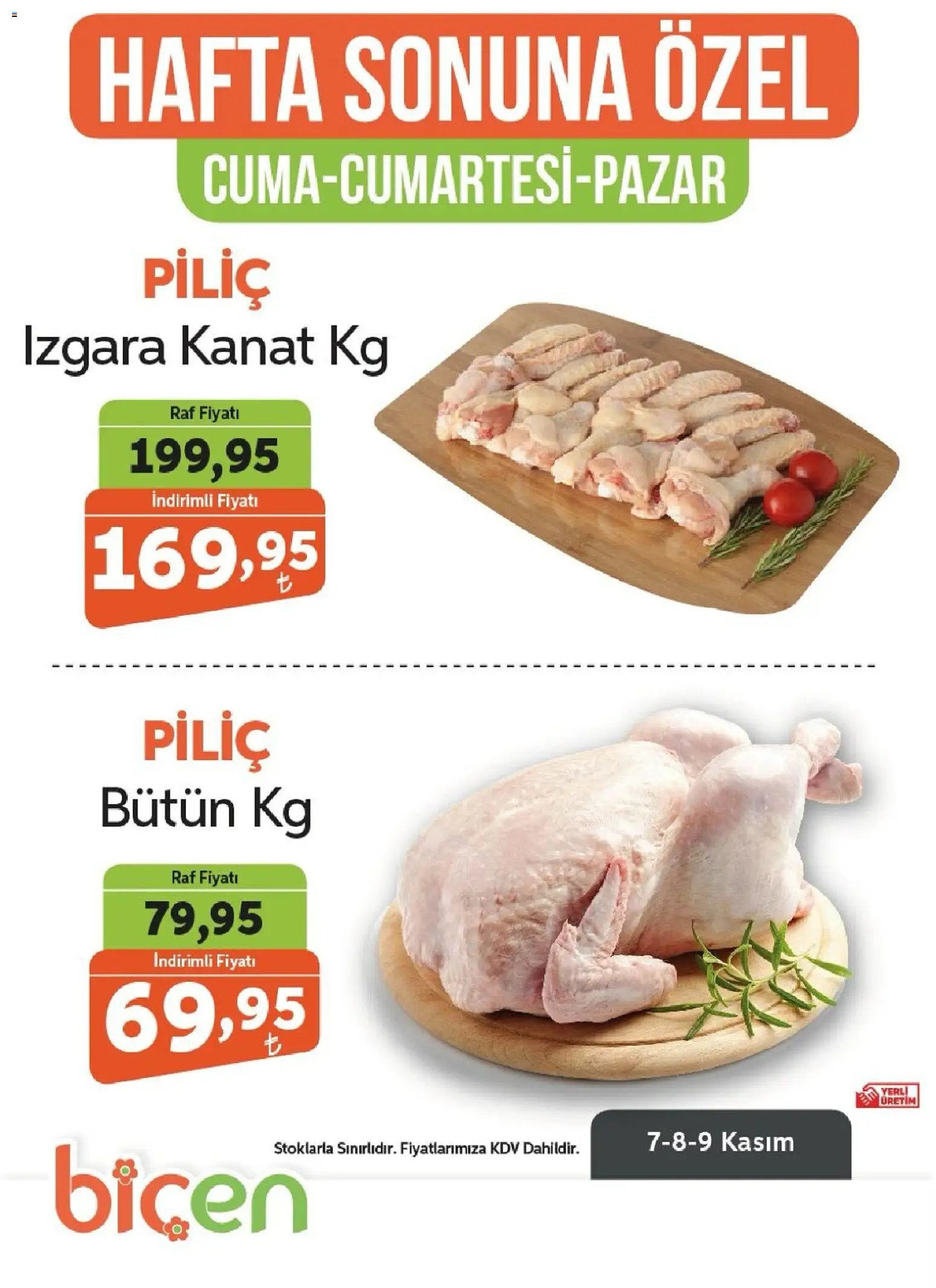 Biçen Market  Hafta Sonuna Özel - Piliç Ürünleri 