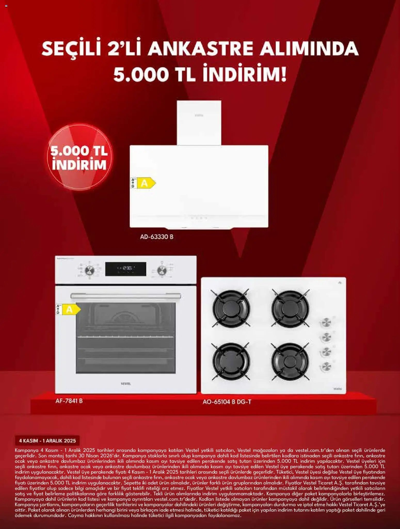 Vestel Ankastre Ürünler