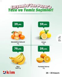 Kim Market Çarşamba’dan Pazar’a Taze ve Temiz Seçimler!