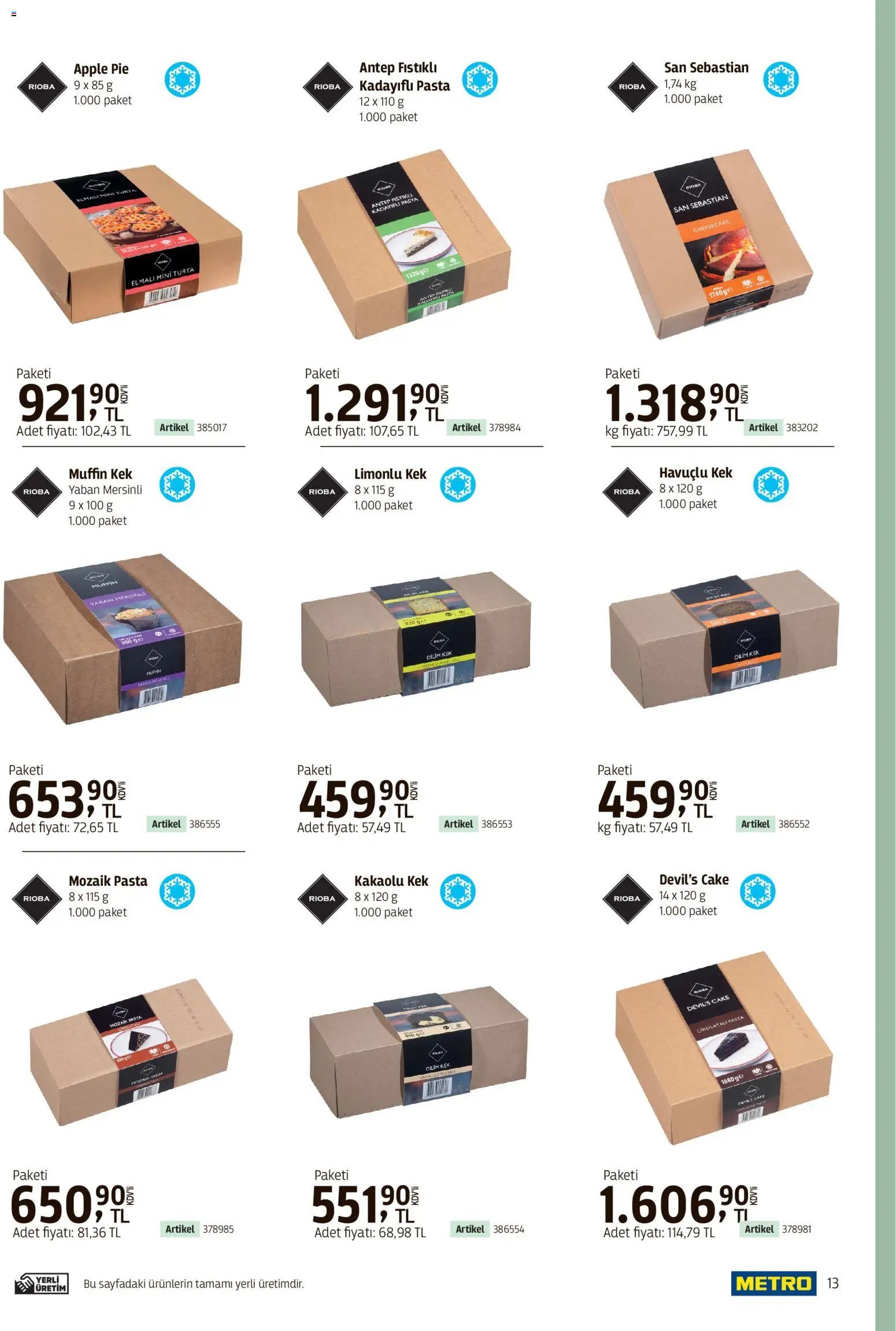 Metro - Kafeler & Pastaneler Kataloğu